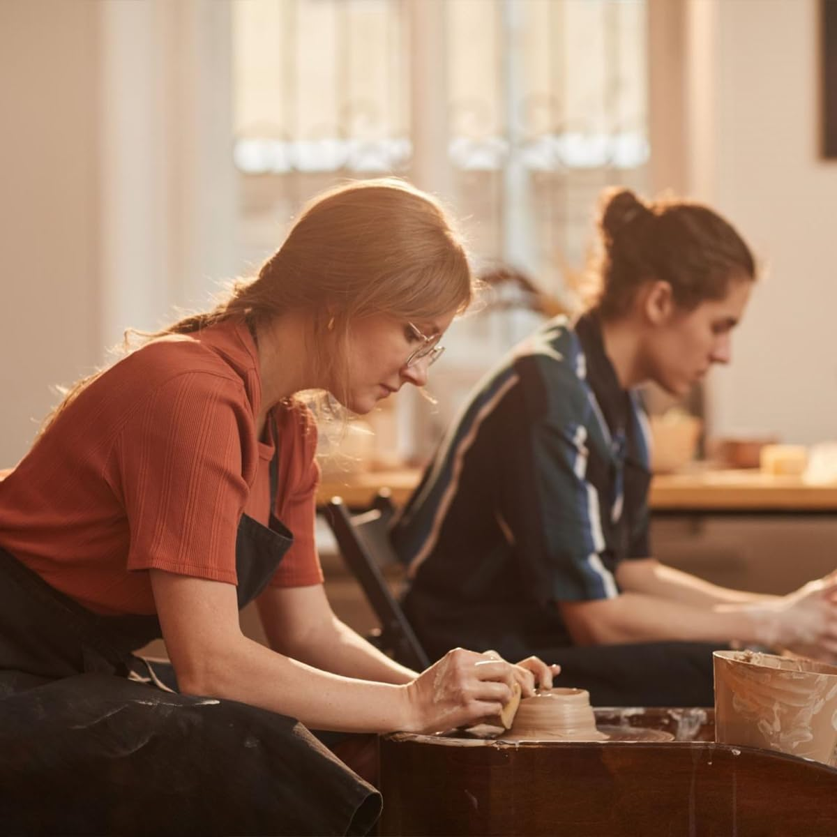 BEZANU Paint Sponge Applicator, 12 PCS round Sponge Painting Tools for Art Crafts, Ceramics, Clay, Painting (7 X 3Cm/2.75 X 1.18In) image number 3