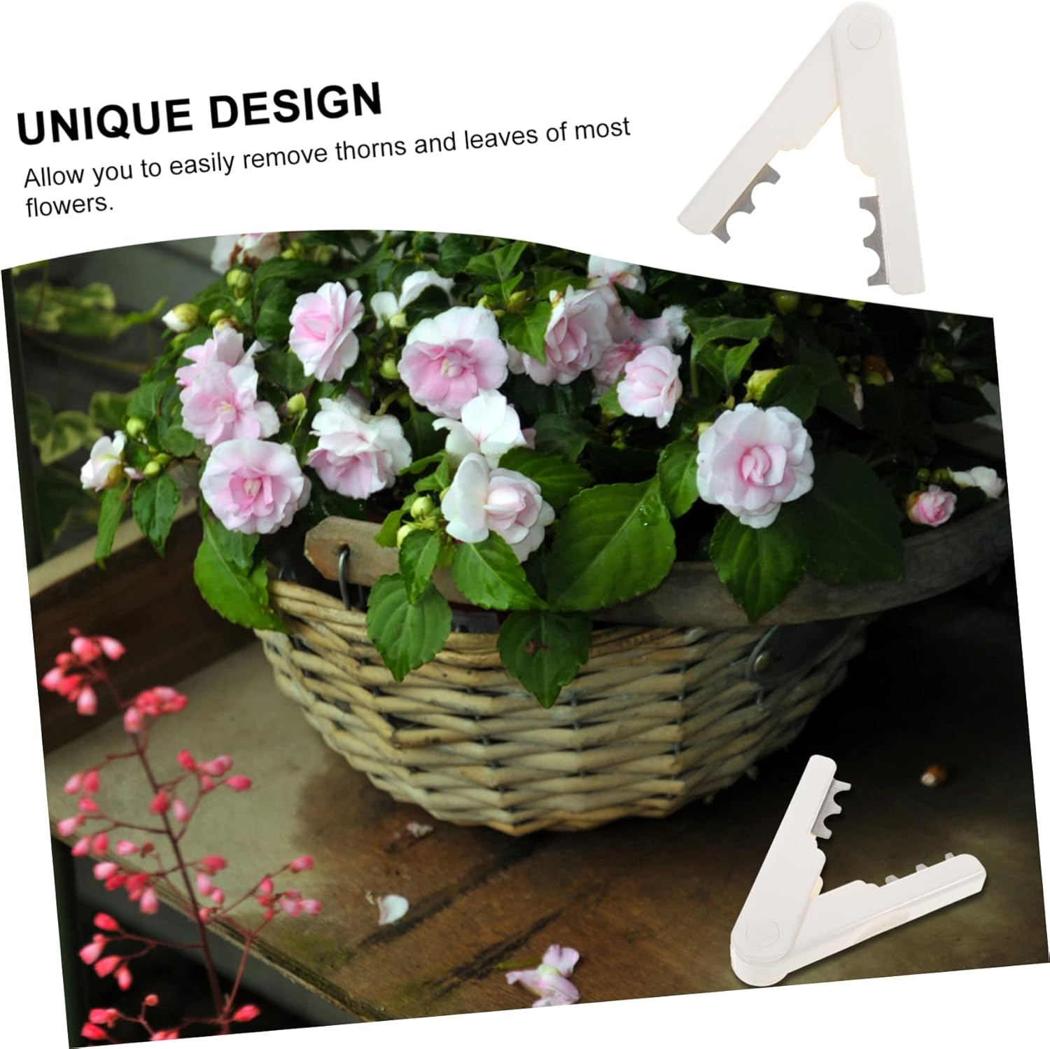 GALPADA Flower Punching Pliers Rose Thorn Stripping Tool Flower Bouquet Packaging Supplies Gardening Rose Thorn Stripper Thorn Remover Tools Flower Cutting Machine Miss Abs White Deburring