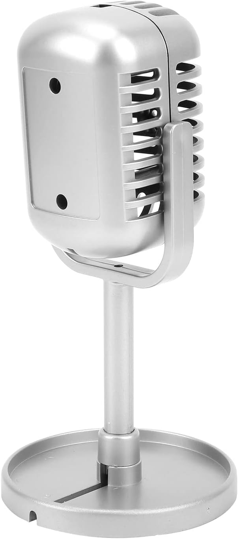 Karaoke Prop Microphone, Portable Plastic Light Prop Microphone for Photography Props for Gifts Decoration (Silver) image number 2