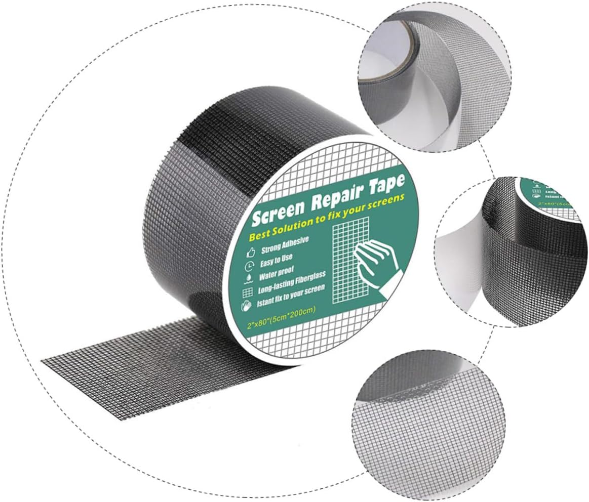 Gadpiparty Black Screen Window Repair Tape Strong Self-Adhesive Glue 5Cm X 2M Mesh Patch for Door and Window Screens for Home Use image number 6