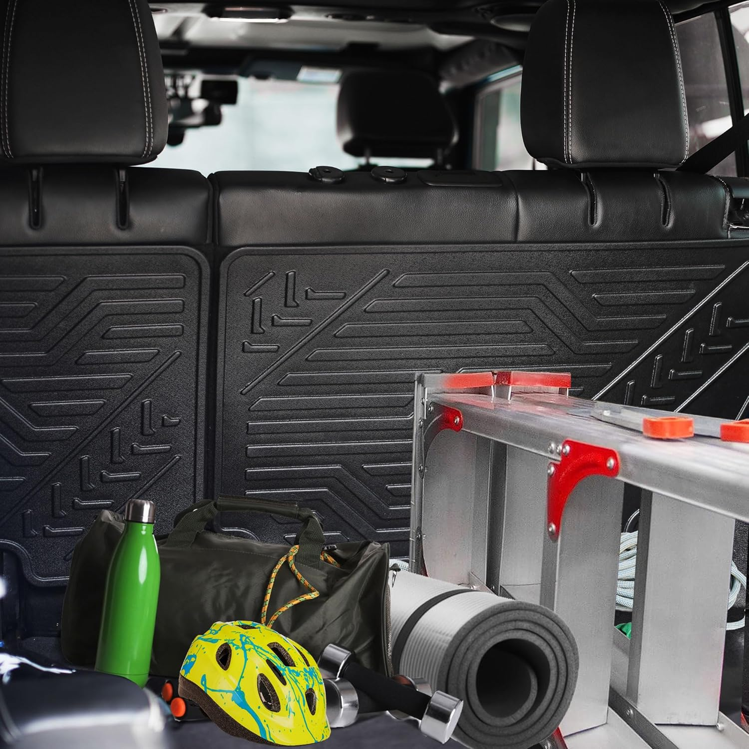 REFORM DESIGN Rear Seat Back Cover Backrest Protectors Compatible with 2011-2018 Jeep Wrangler JK JKU 4 Door Accessories (Not Fit in 2 Door & JL) image number 6