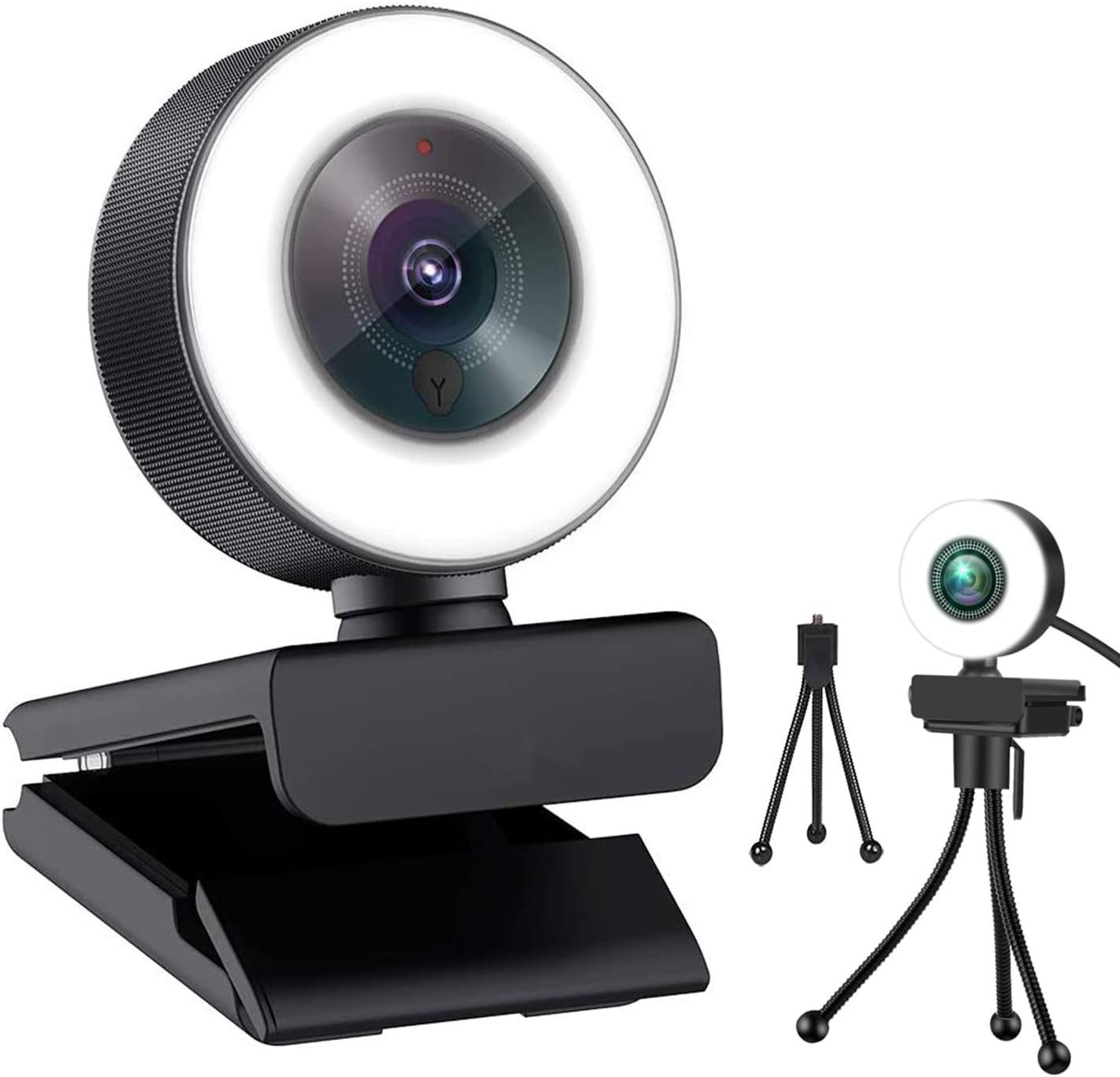 4K HD PC Webcam for Streaming HD 1080P, Jfmshop 960C USB Pro Computer Web Camera Video Cam for Mac Windows Laptop Conferencing Gaming with Microphone & Adjustable Ring Light & Tripod Stand image number 2