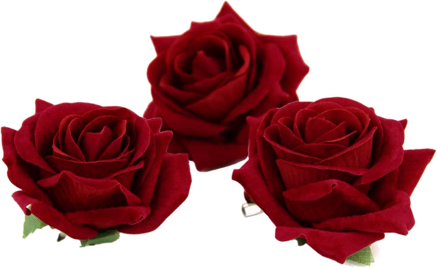 Pack of 3 Rose Hair Clips Flower Hair Clips Rose Brooch Flower Clips for Women Girls Carnival Party Wedding image number 6