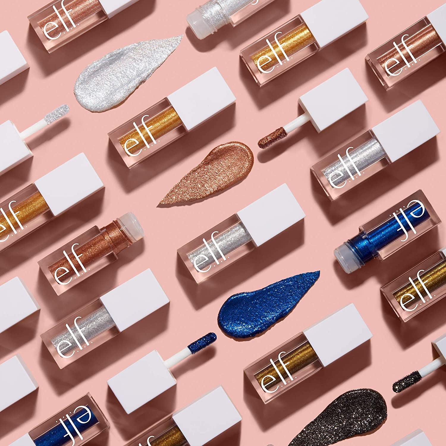 E.L.F., Liquid Glitter Eyeshadow, Long Lasting, Quick-Drying, Opaque, Gel-Based Formula, Creates High-Impact, Multi-Dimensional Eye Looks, Bling Bling, 0.10 Fl Oz image number 4