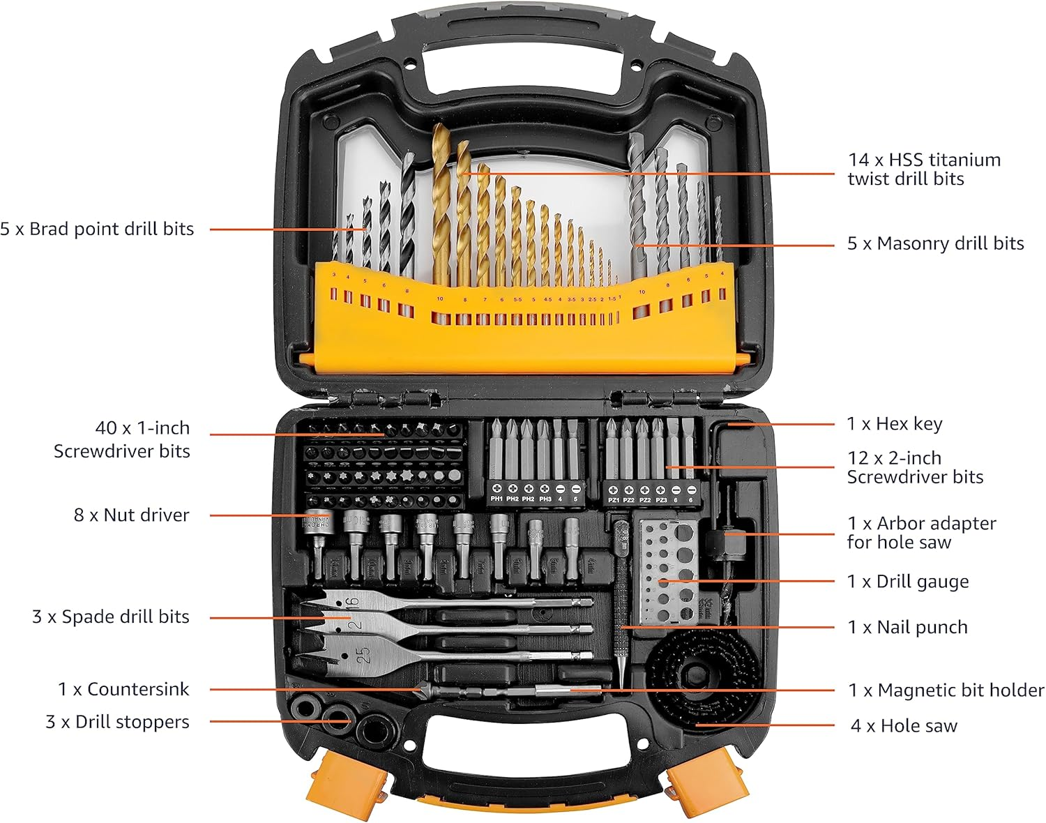 Amazon Basics Drill and Driver Multi-Bit Set - 100-Piece image number 3