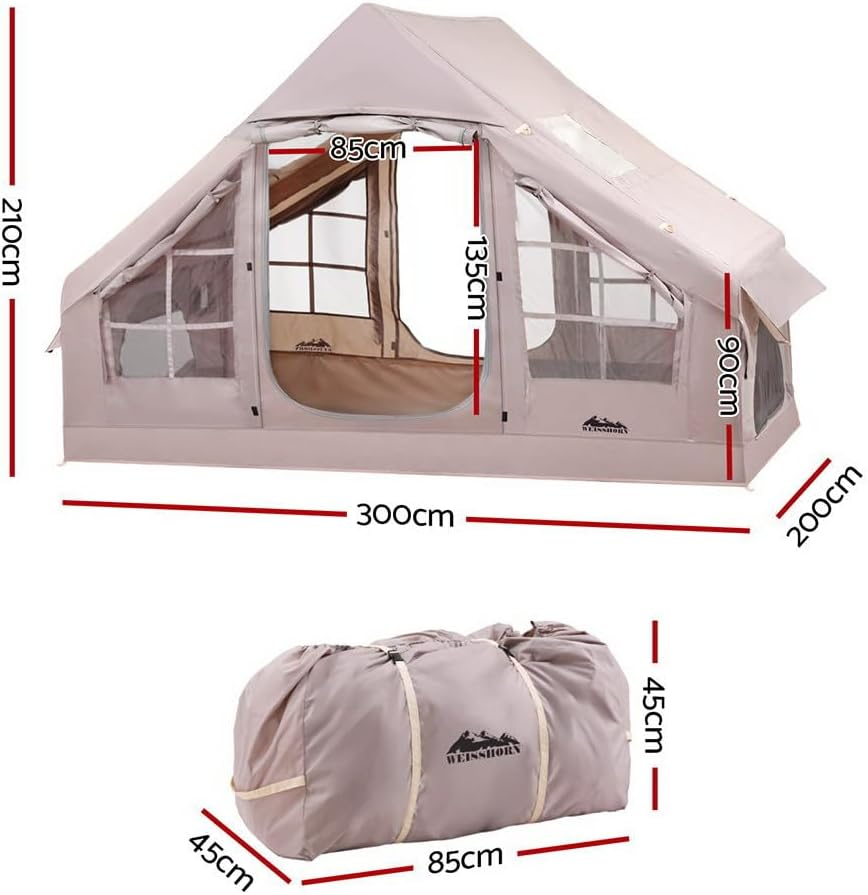 Weisshorn Pop up Inflatable Beach Tent Camping Sun Shelter 6 Person 300 X 200CM image number 6