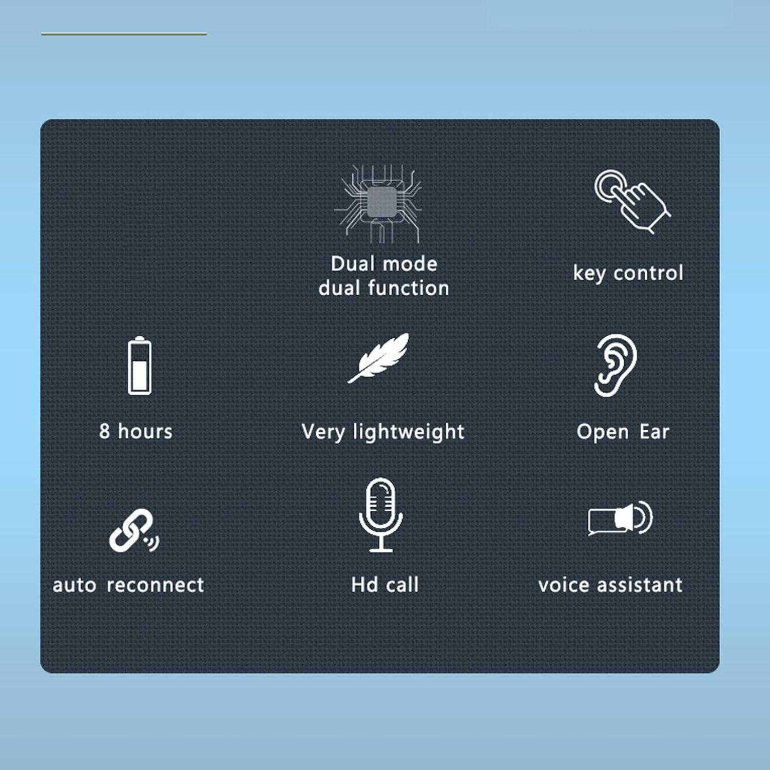 Air Conduction V5.3 EDR Headset, Sports Earphones with Open Ear Design, Ultra Light, 8H Playback, for Ios, for Exercise, Running, Cycling, Driving (White) image number 3