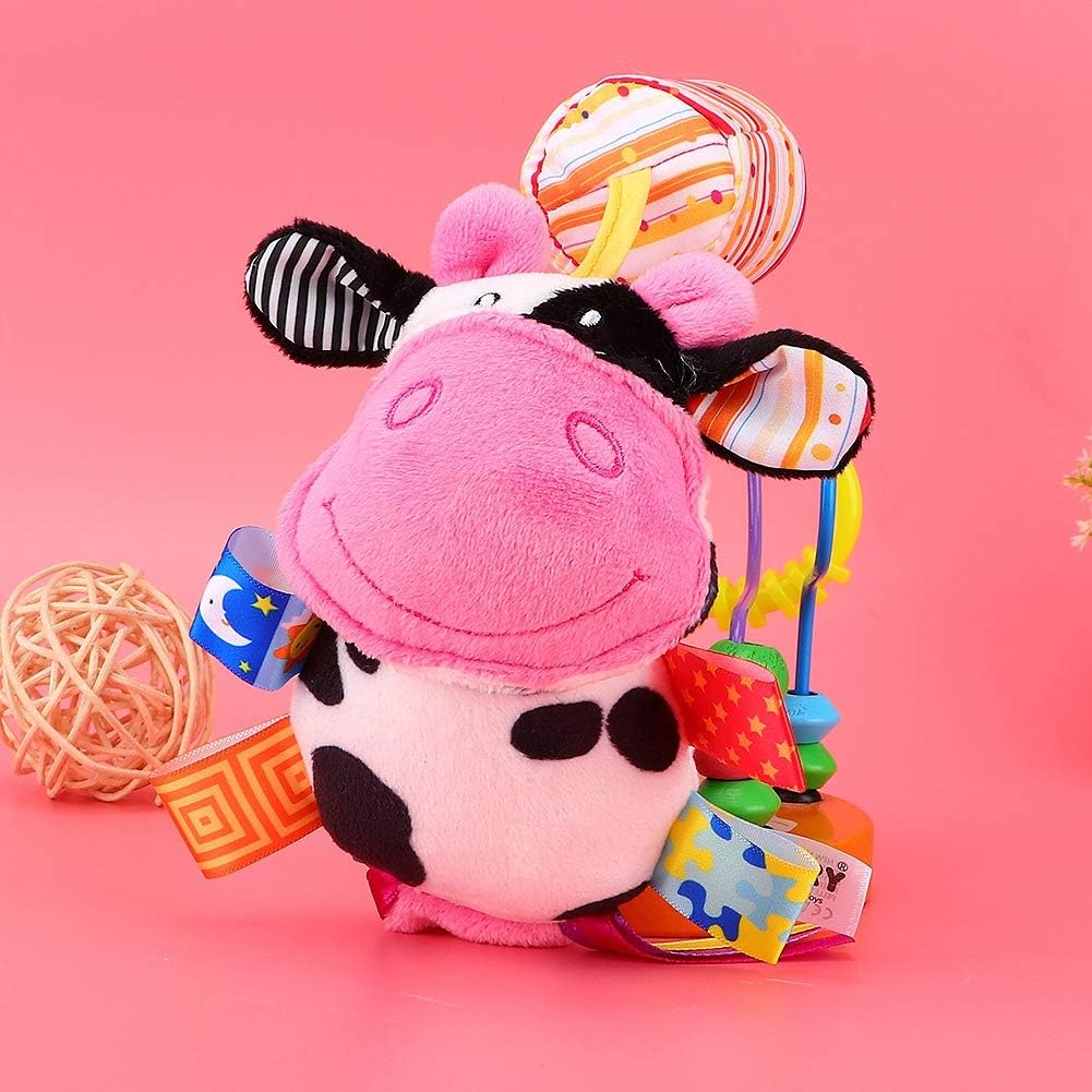 Non-Toxic Plush Crib Plush Toy, Stroller Hanging Toy, for Car Seat Crib Newborn Baby Baby Carrier(Cows) image number 2