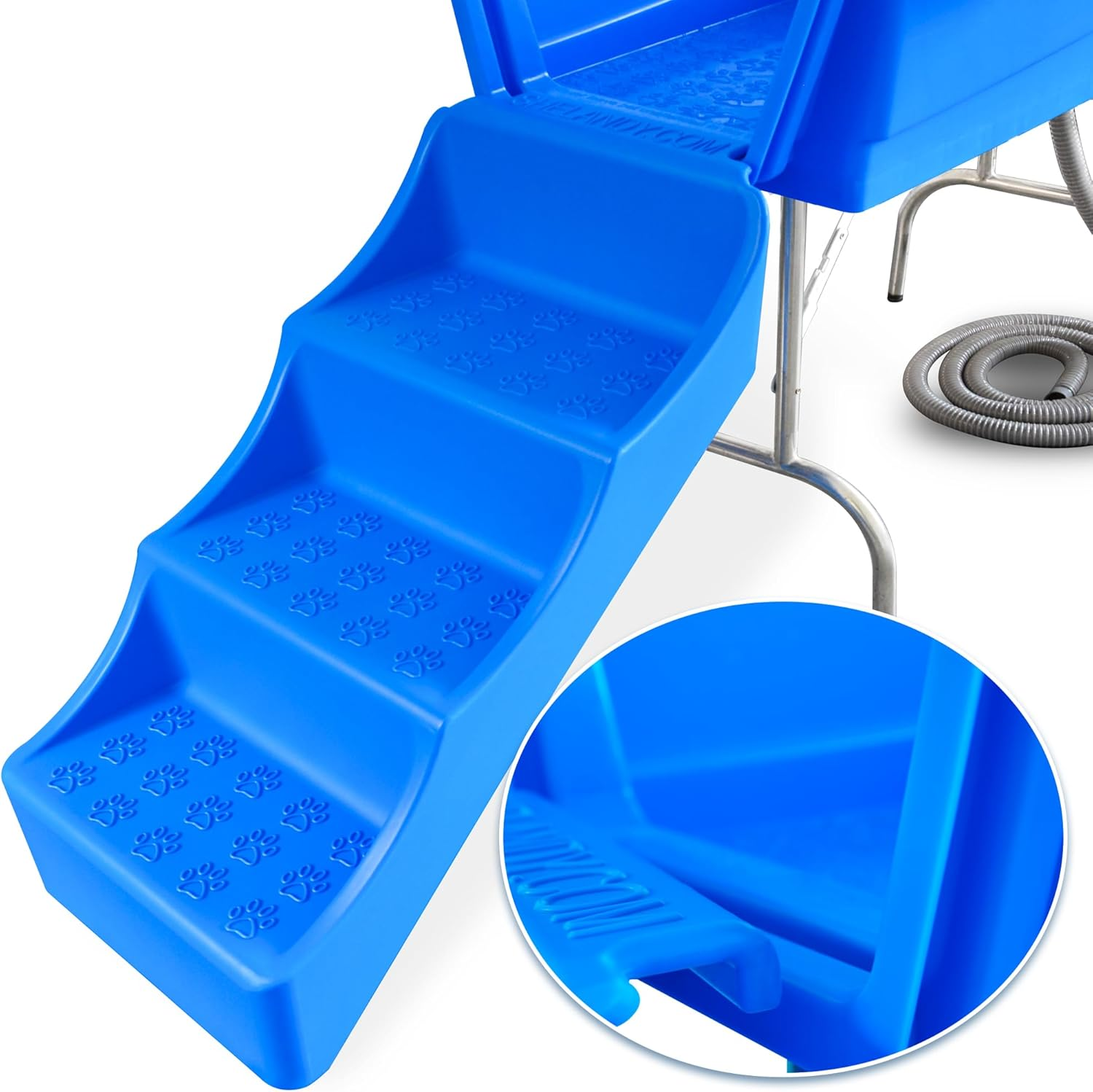 SHELANDY 45" Pet Grooming Bathtub Dog Wash Station | Heavy Duty Bathing Tub (Bathtub & Stairs Combo) image number 4