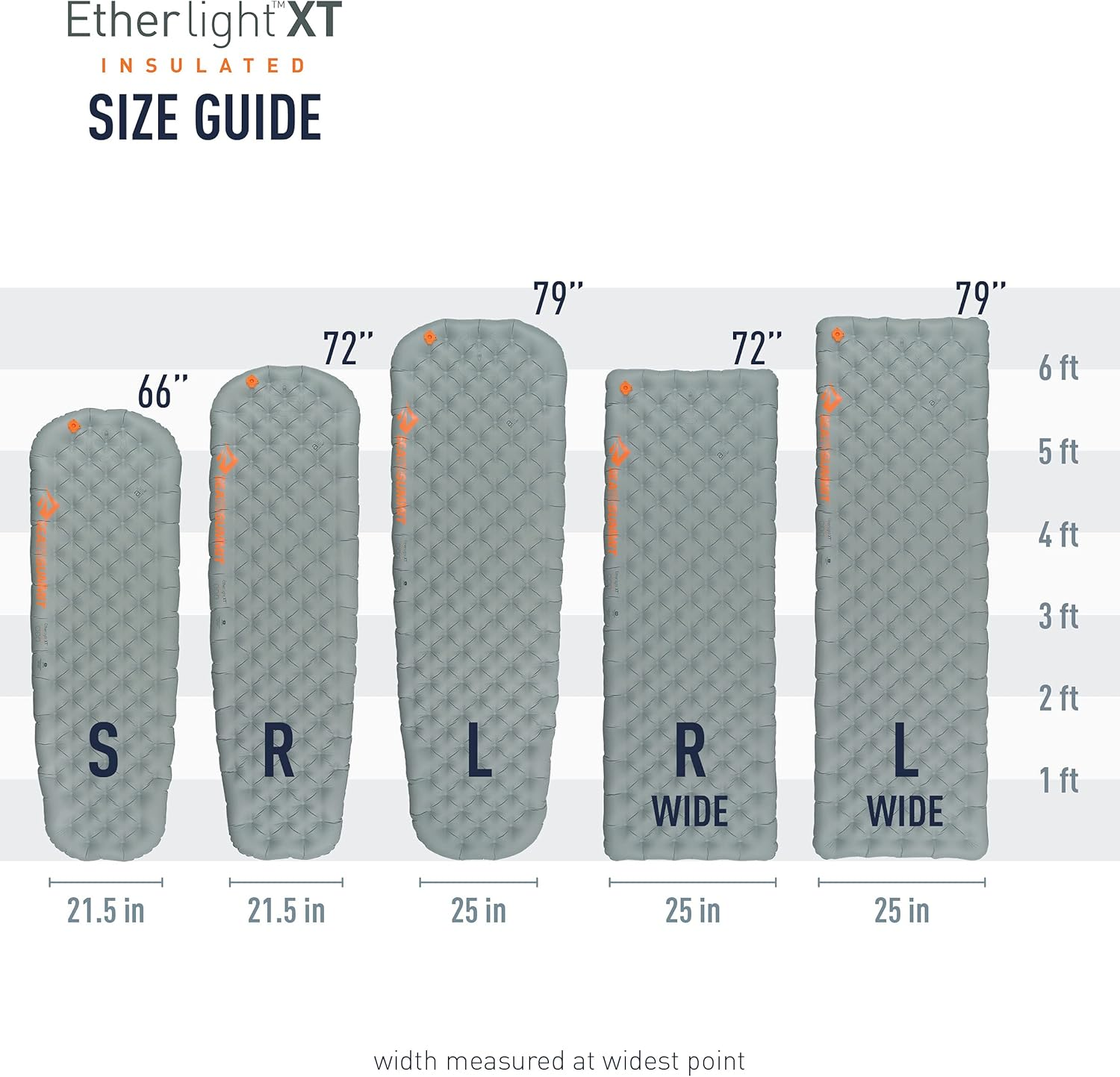 Sea to Summit Ether Light XT Insulated ASC Sleeping Mat, Pewter, Large