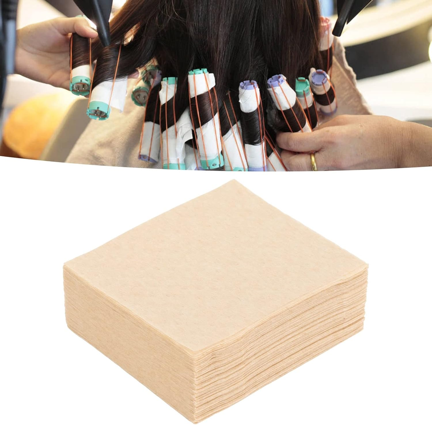 200 Sheets Hair Perm Paper, Ultra Thin Disposable Hairdressing Styling Curl Perm End Wrap Hair Protector for Salon and Home image number 6