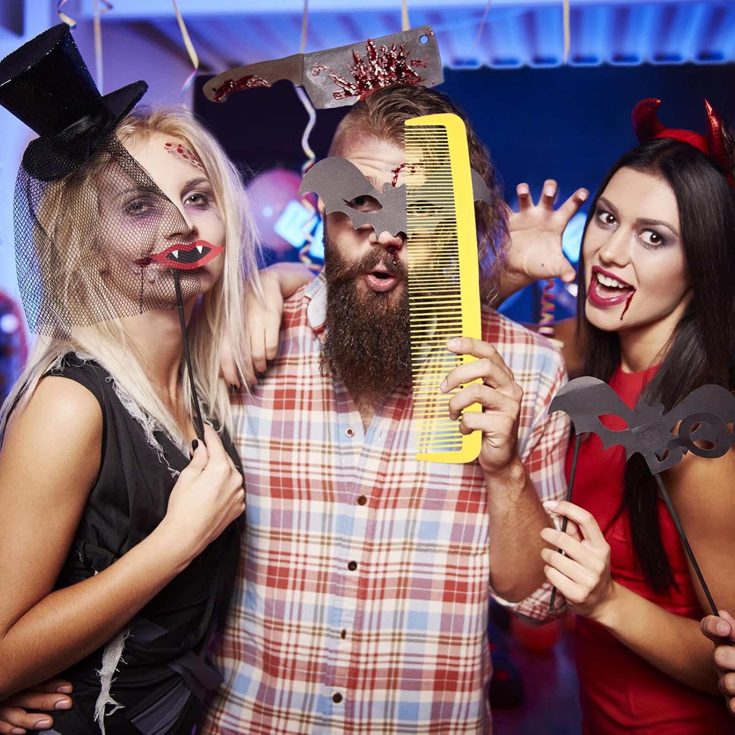 NOLITOY 3 Pcs Giant Comb Big Comb Prop Giant Wide Comb Hair Brush Oversized Novelty Toys for Costume Comedy Halloween Prank Carnival Party Favors