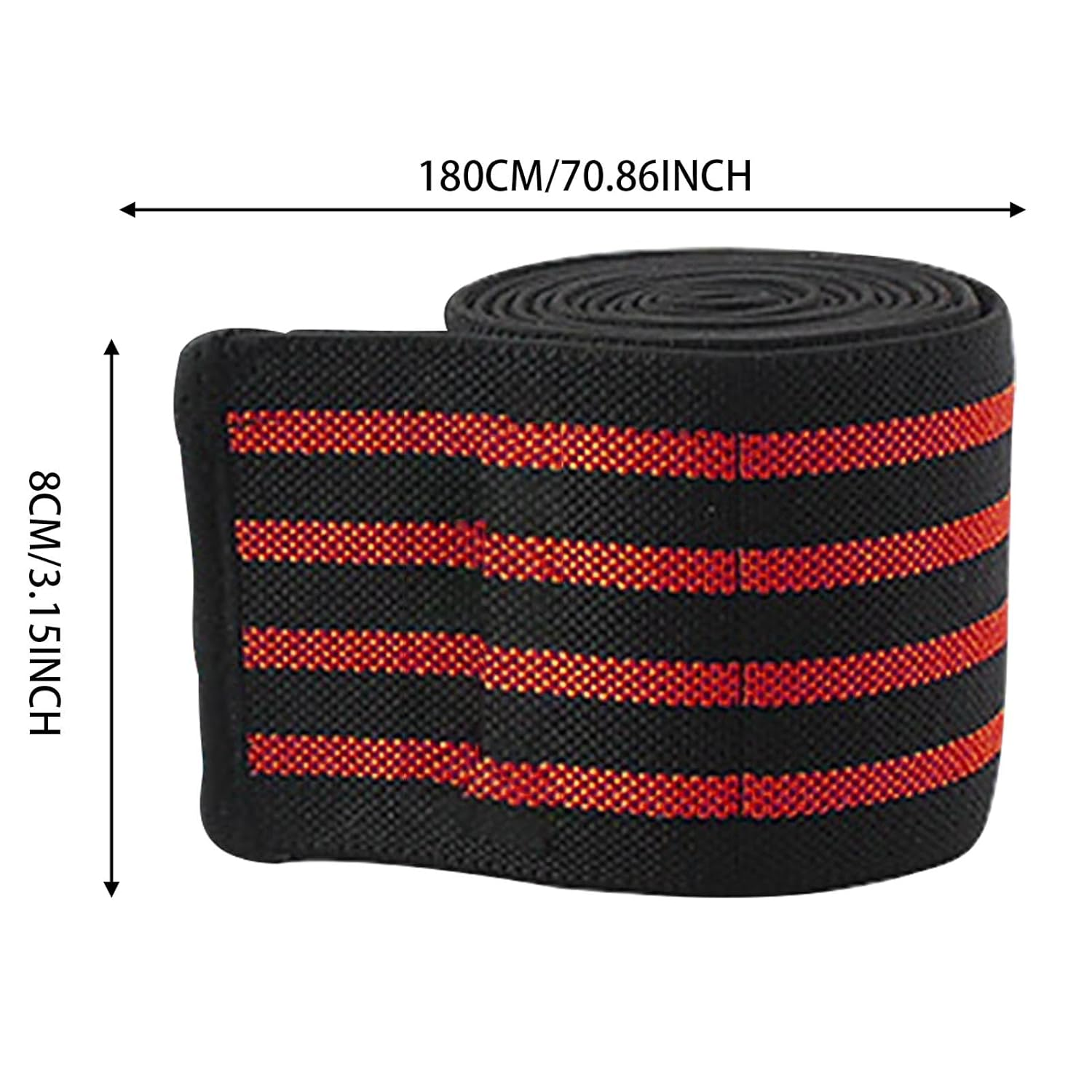 Gym Knee Support | Weight Lifting Knee Sleeves - Knee Straps, Gym Knee Brace, Elastic Knee Compression Sleeve for Men & Women - Orange1 image number 2