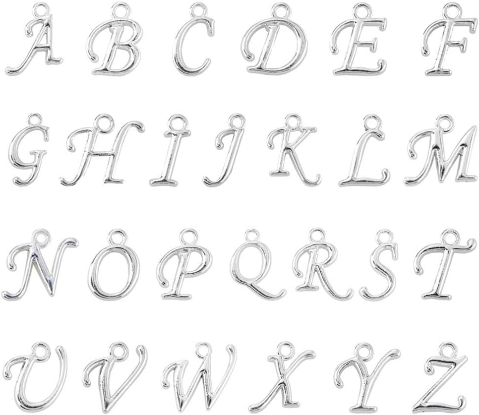 BEADNOVA 30Pcs Rhodium/Gold/Silver Plated Number 0-9 Charm for Jewelry Making