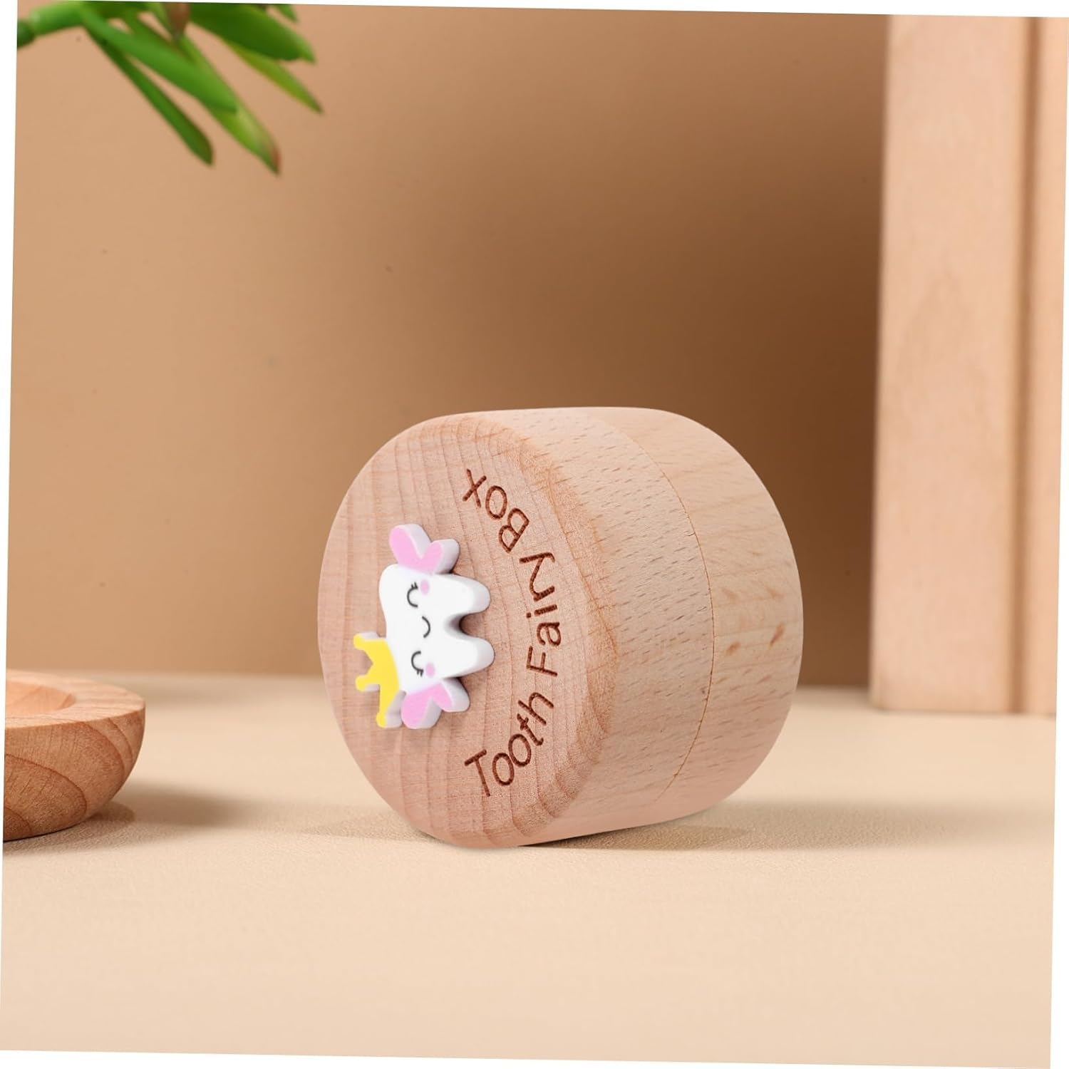 Happyyami Teeth Holder Keepsake Box Wooden Tooth Storage Container for Teeth and Fetal Hair Compact Design Safe Smooth Surface Capacity Construction image number 1