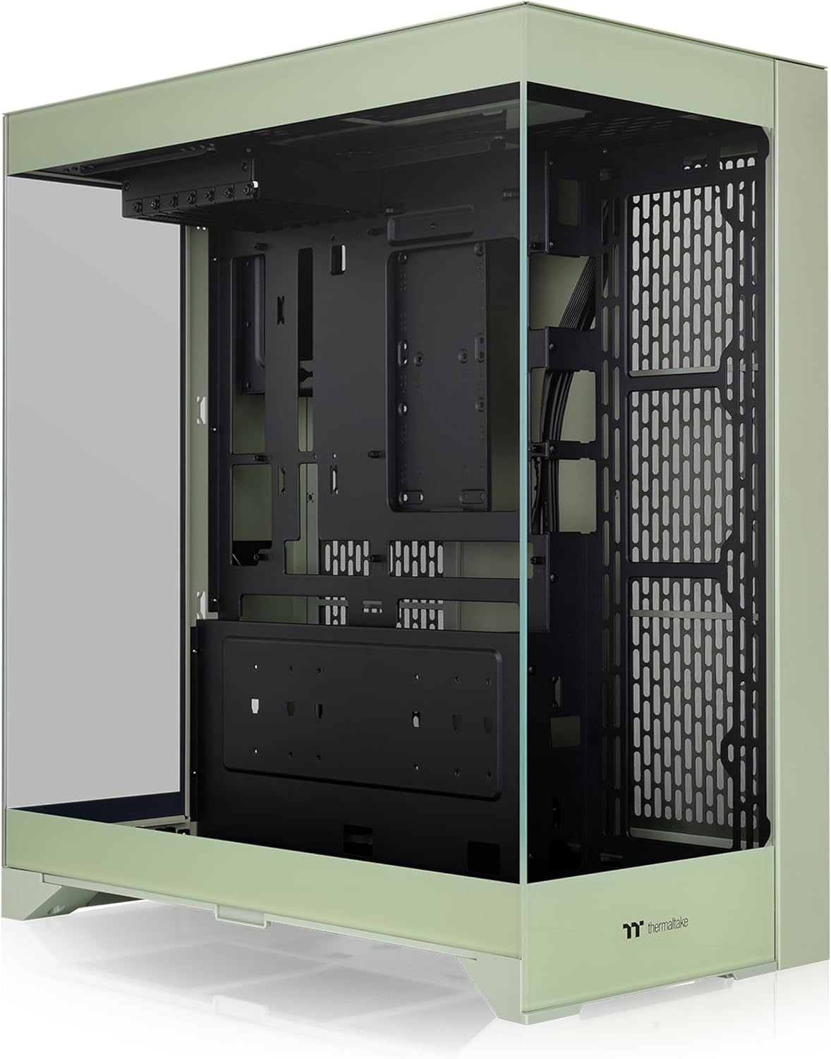 Thermaltake CTE E550 Tempered Glass Dual Chamber Mid Tower Case Matcha Green Edition (Supports Hidden Connector M/B), CA-1Z8-00MEWN-00