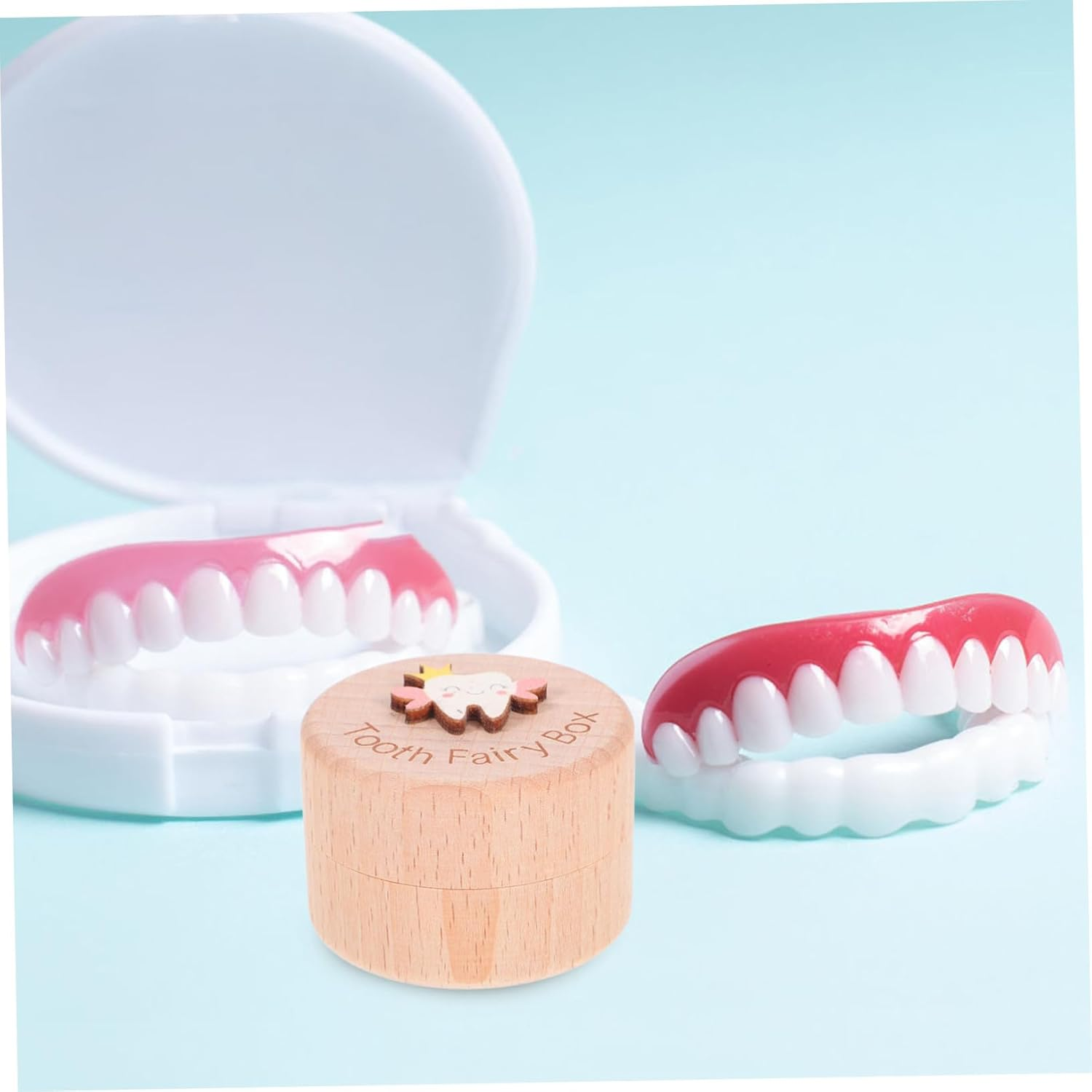 Wooden Boy Girl'S Teeth Box Cute Keepsake Organizer for Boys and Girls Tooth Storage for Shower image number 3