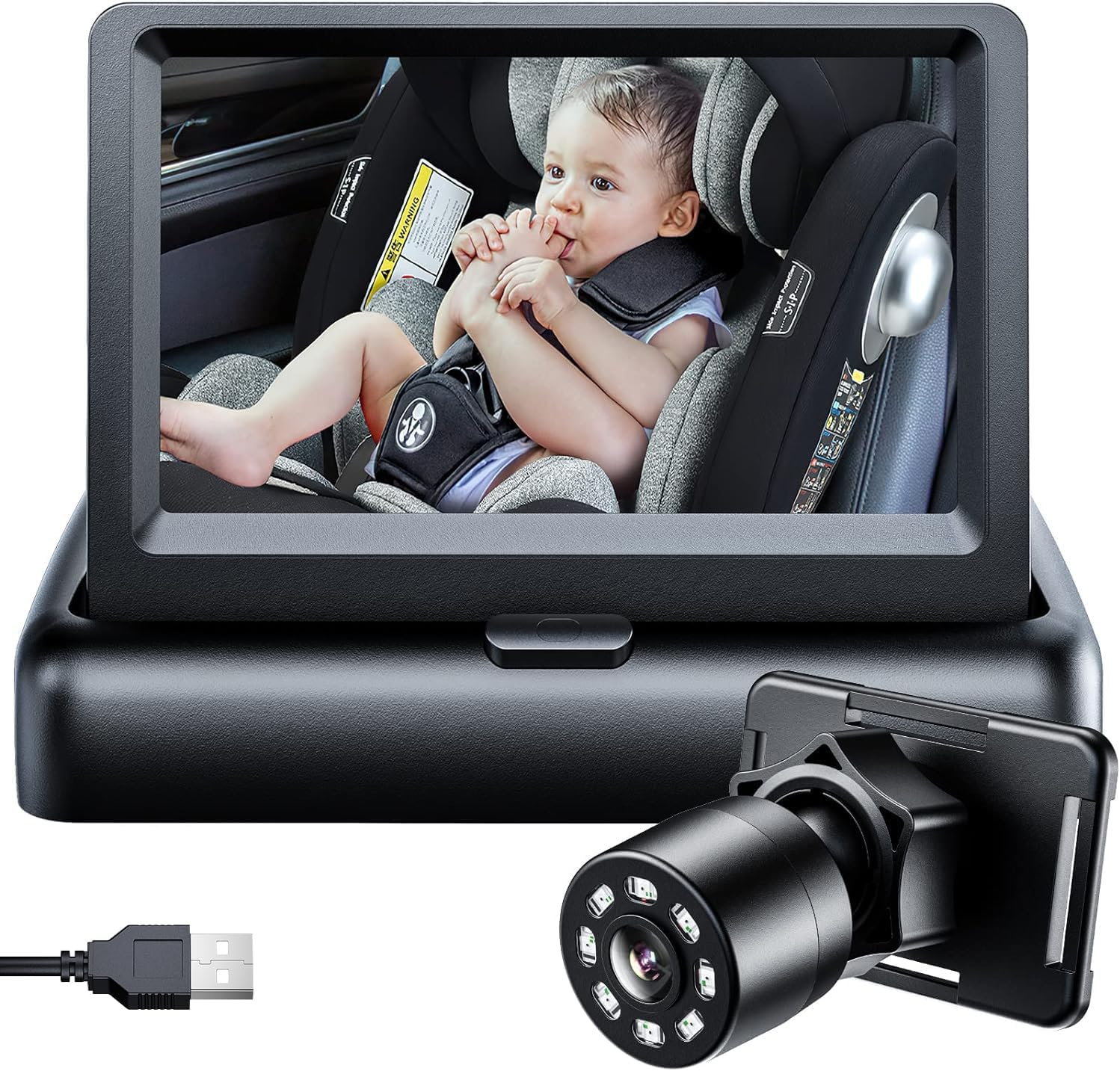 Itomoro Baby Car Camera, View Infant in Rear Facing Seat with Wide Crystal Clear View,Usb Easy Install Car Camera for Baby 1080P image number 4