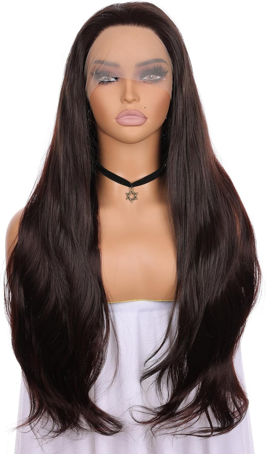 Mixed Blonde Synthetic Hair 13-4-3 Lace Women Wig,26 Inch Long Silky Straight Human Hair Density,100% Hand Made Glue-Less Wig