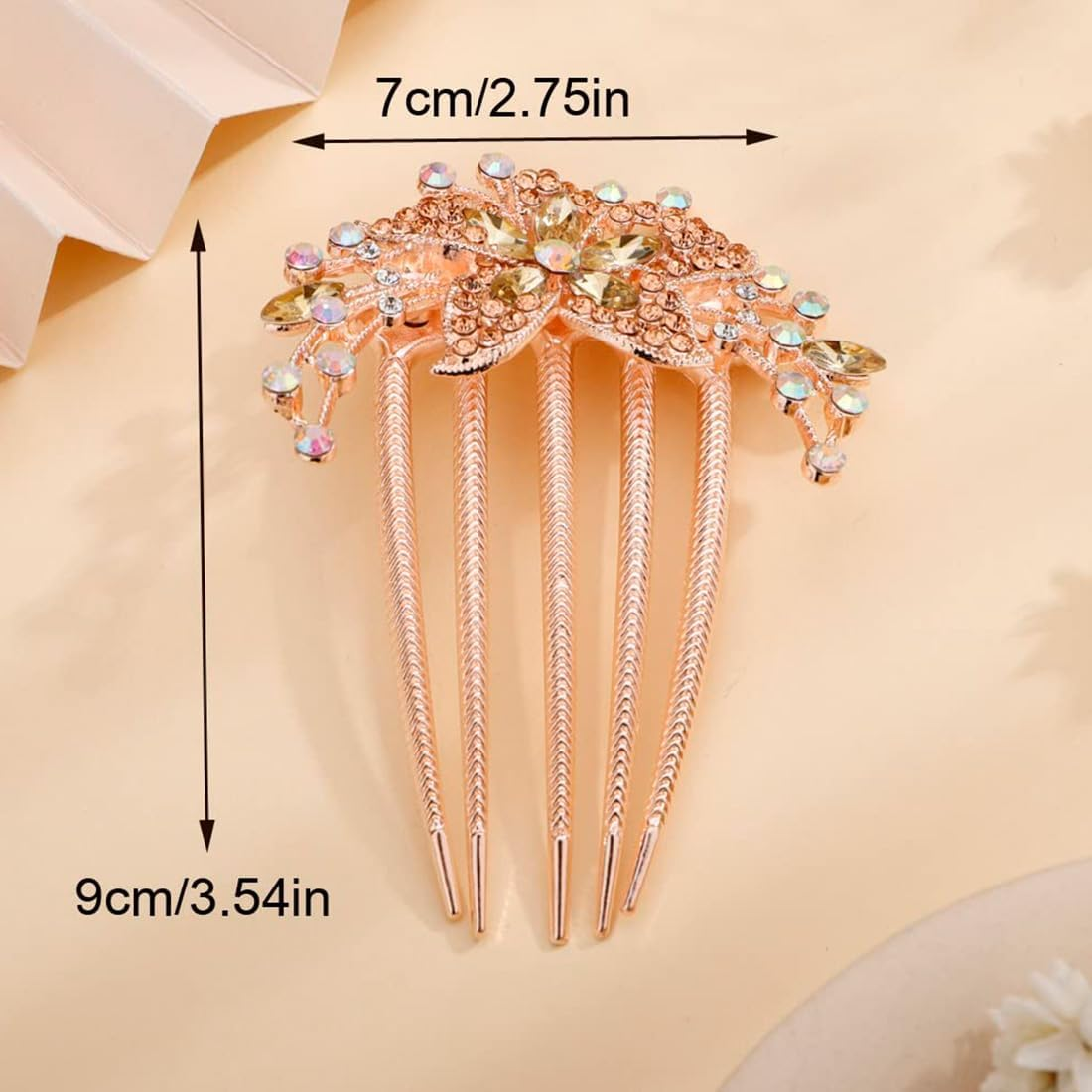 JEYORZY Hair Accessories, Bridal Hair Accessories, Wedding Hair Accessories, Hair Side Combs French, Wedding Hair Comb for Women, Girls, Gift Bride image number 2