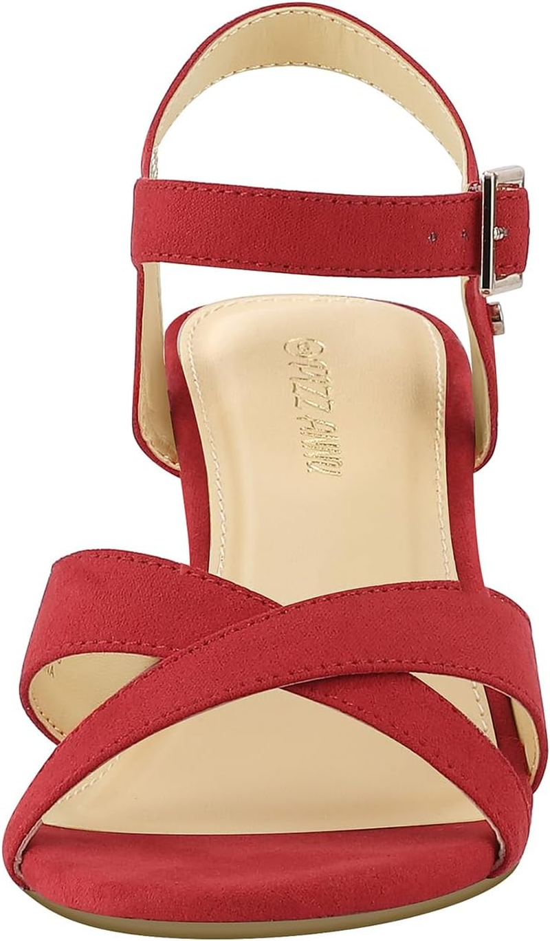 PIZZ ANNU Women'S Wendy Low Wedge Sandals Ankle Strap Espadrille Open Toe Casual Summer Women Wedge Heels Shoes image number 2