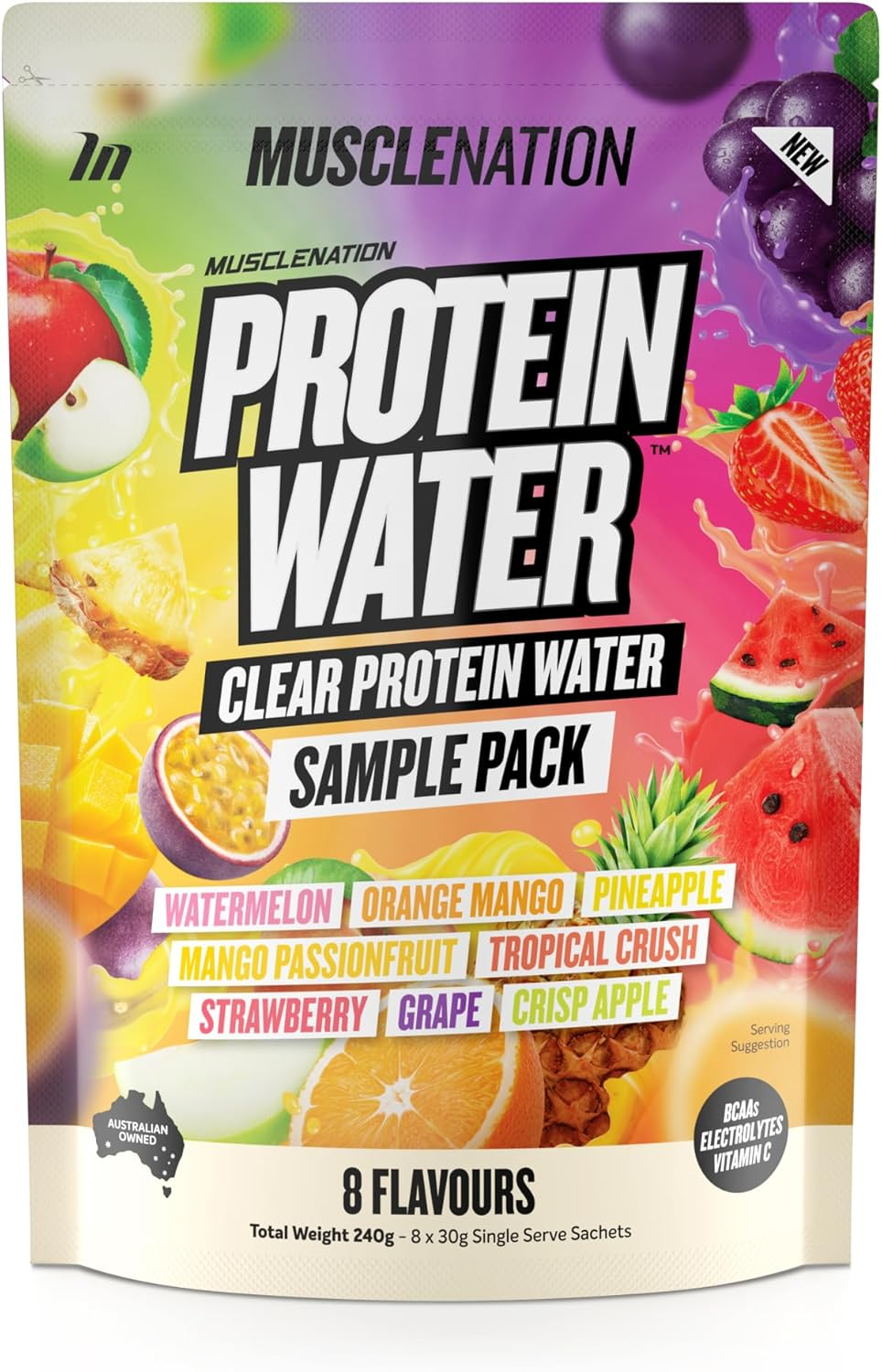 Muscle Nation Variety Pack - 8Pk Protein Water