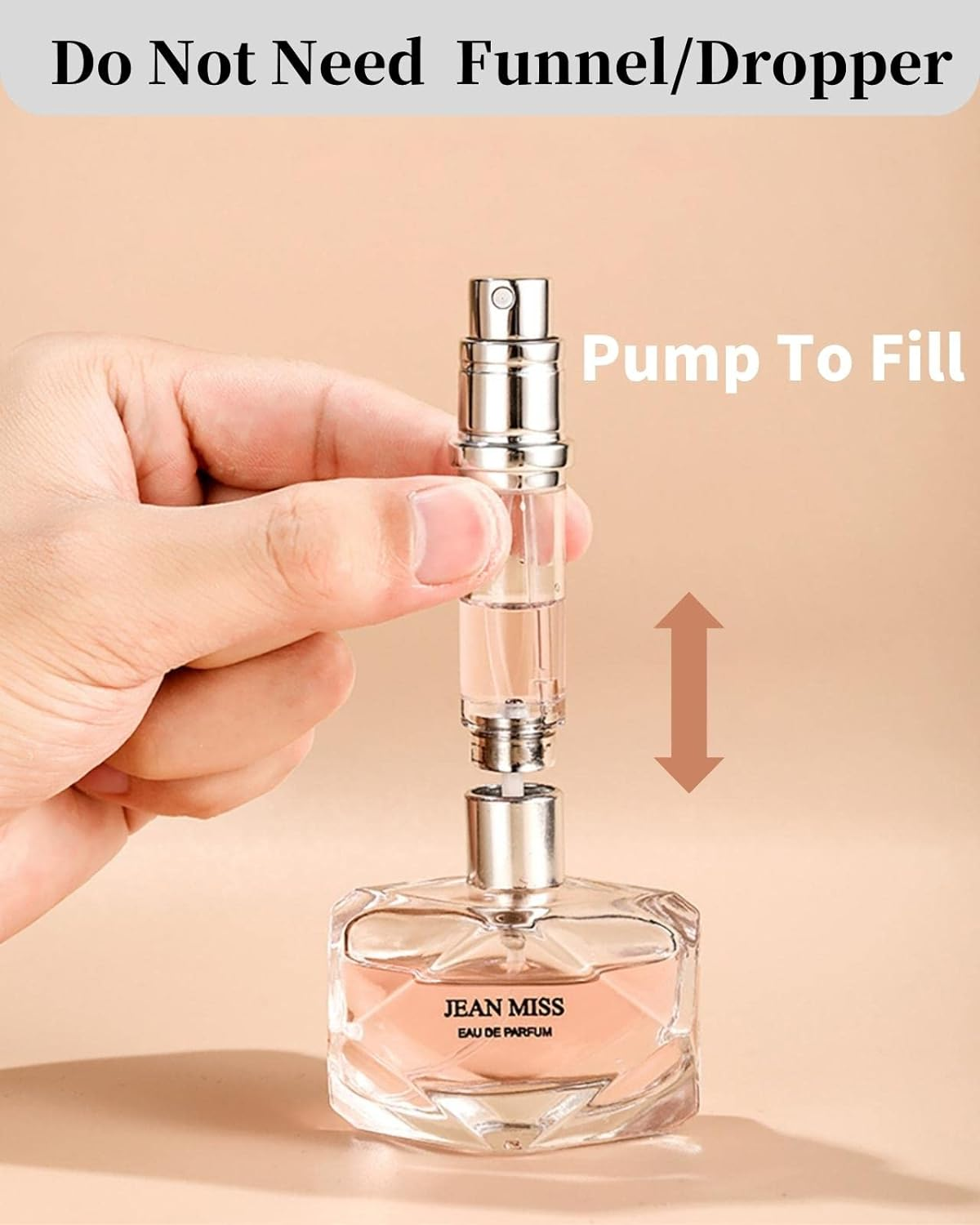 Perfume Atomiser Refillable &ndash; 5Ml Portable Leakproof Travel Spray Bottle, Mini Bottom-Filling Fragrance Atomizer, Pocket Size Perfume Dispenser, Unisex (Rose Gold)