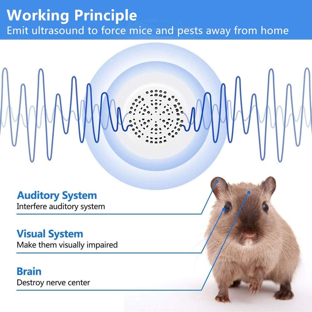 Ultrasonic Pest Repeller 4 Pack, Insect Control, Spider Repellent, Plug in Indoor Mouse Deterrent, anti Moths, Ants, Bed Bugs, Fleas, Cockroaches, Flies, Spider, Wasp (Classic 4 Pack) - Classic 2 Pack image number 4