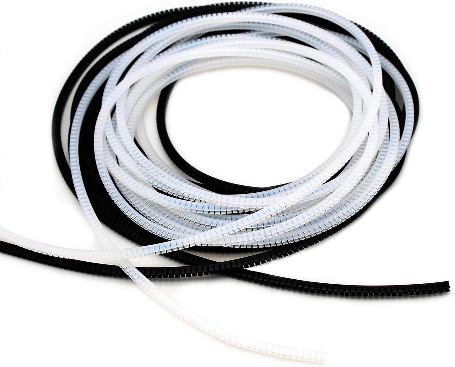 Tueascallk Flexible Sharp and Rough Edge Trim Protector, Push-In Edge Shield for Steel Panels, Wood Panels, Glass and Plastic Panels, Fits 0.03"-0.045" Thickness Edge, Black, White, 32'