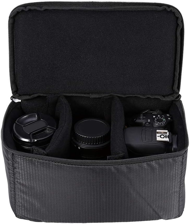Camera Insert Bag, Camera Case Waterproof Shockproof for Lenses for Accessories for Flashes for Cameras image number 6