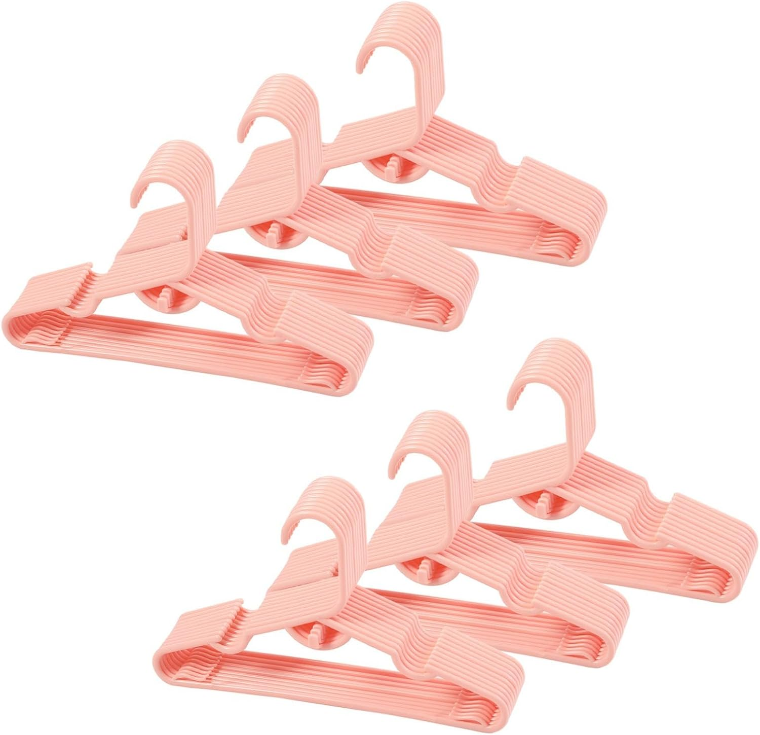 VIIBASE 40Pcs White Baby Nursery Closet Hangers,Non-Slip Laundry Infant Pant Hanger for Born Clothes Gift,Stackable Hangers,Save Space Ultra-Thin Child Coat Hanger for Girl Boy Toddler Kid