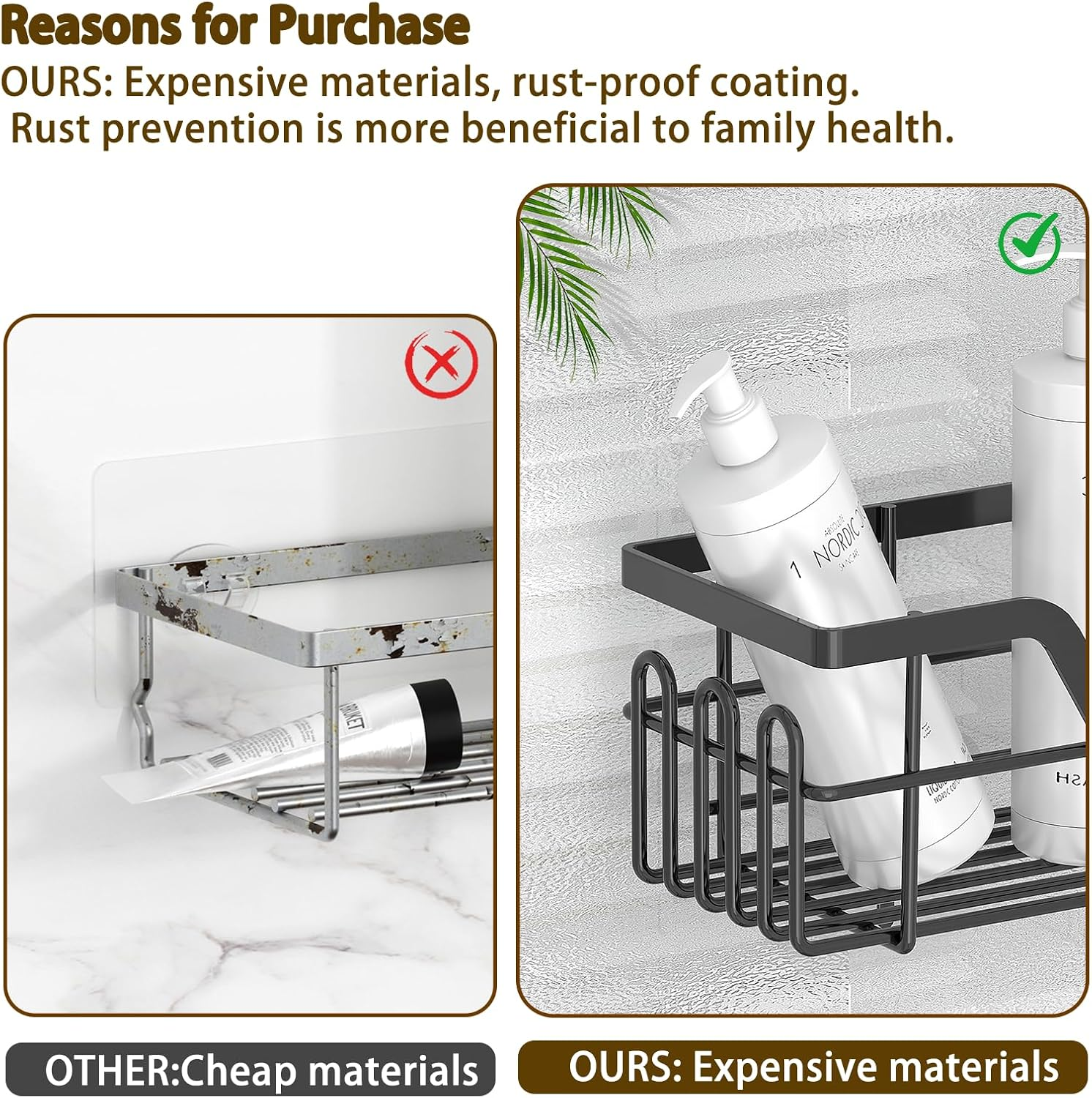 Gabeeriso over the Door Shower Caddy Hanging, Rustproof Bathroom Caddy Shower Shelf with 16 Hooks,Bathroom Organizer Space-Saving Storage for Shampoo, Soap & Towels(Black 3-Tier Over-The-Door) image number 3