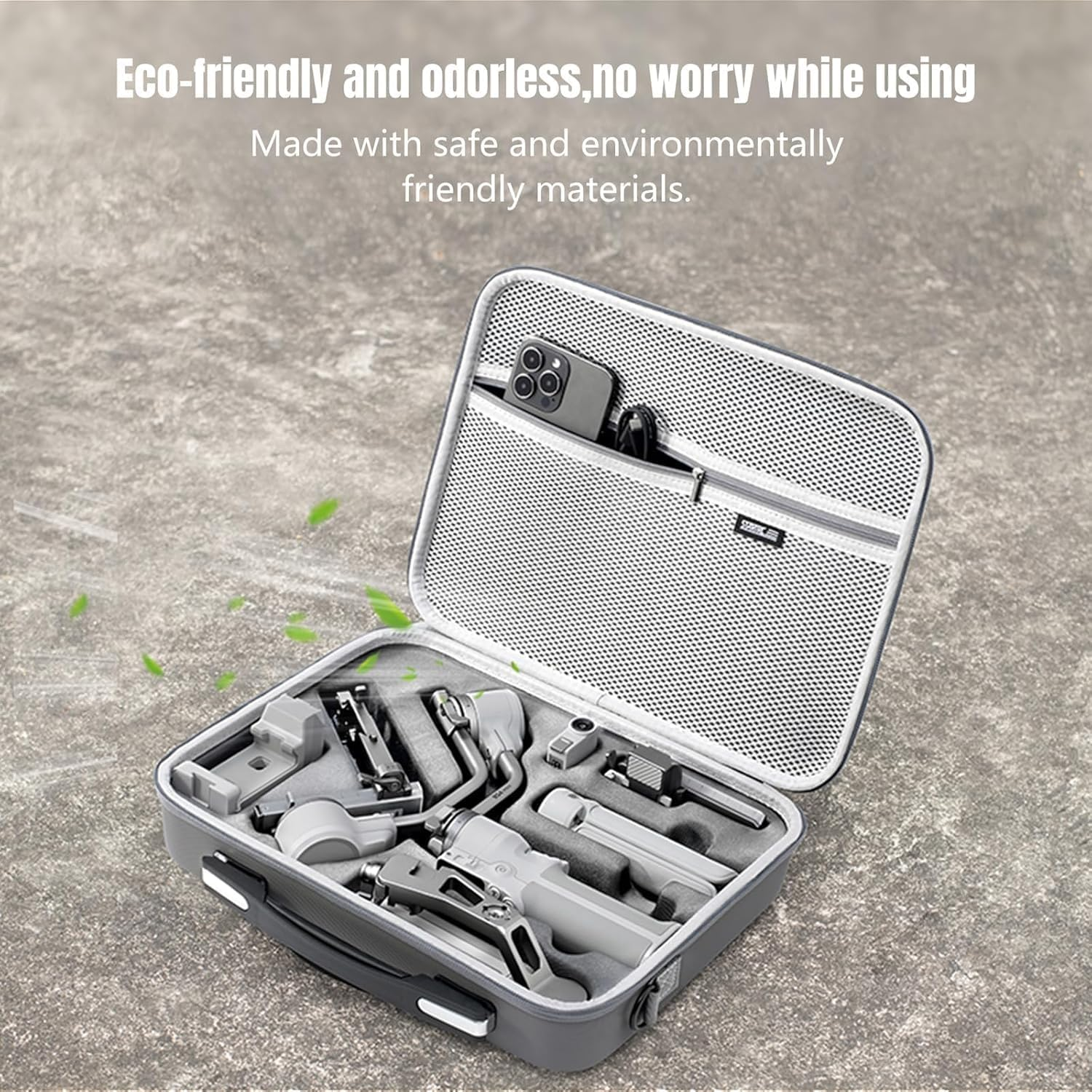 Portable PU Waterproof Carrying Case with Shoulder Strap for DJI Ronin RS 4 Mini Gimbal Stabilizer & Accessories - Ideal Travel Companion for RS 4 Mini image number 4