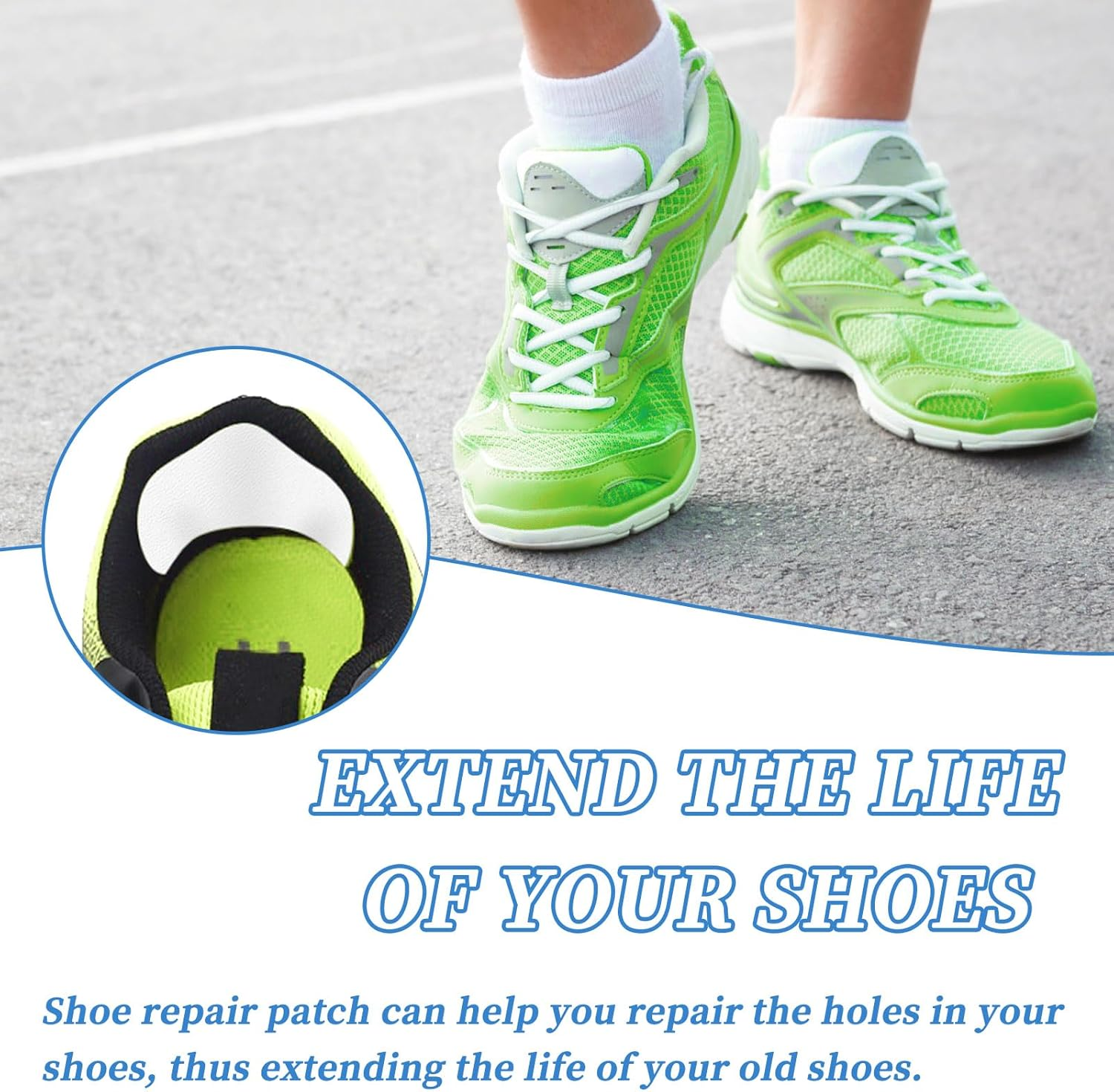 16 Pairs Shoe Heel Repair, Self-Adhesive Shoe Patches for Holes, Leather Shoe Repair Kit Heel Protectors for Sneakers Leather Shoes High Heels, 2 Sizes image number 6