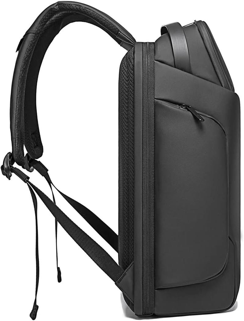 BANGE Smart Trendy 20L Durable Oxford Backpacks Anti-Theft USB Waterproof 1.2KG W 15.6In Laptop School Travel Black Bags,7277,Large, Black, Large, Daypack Backpacks image number 6