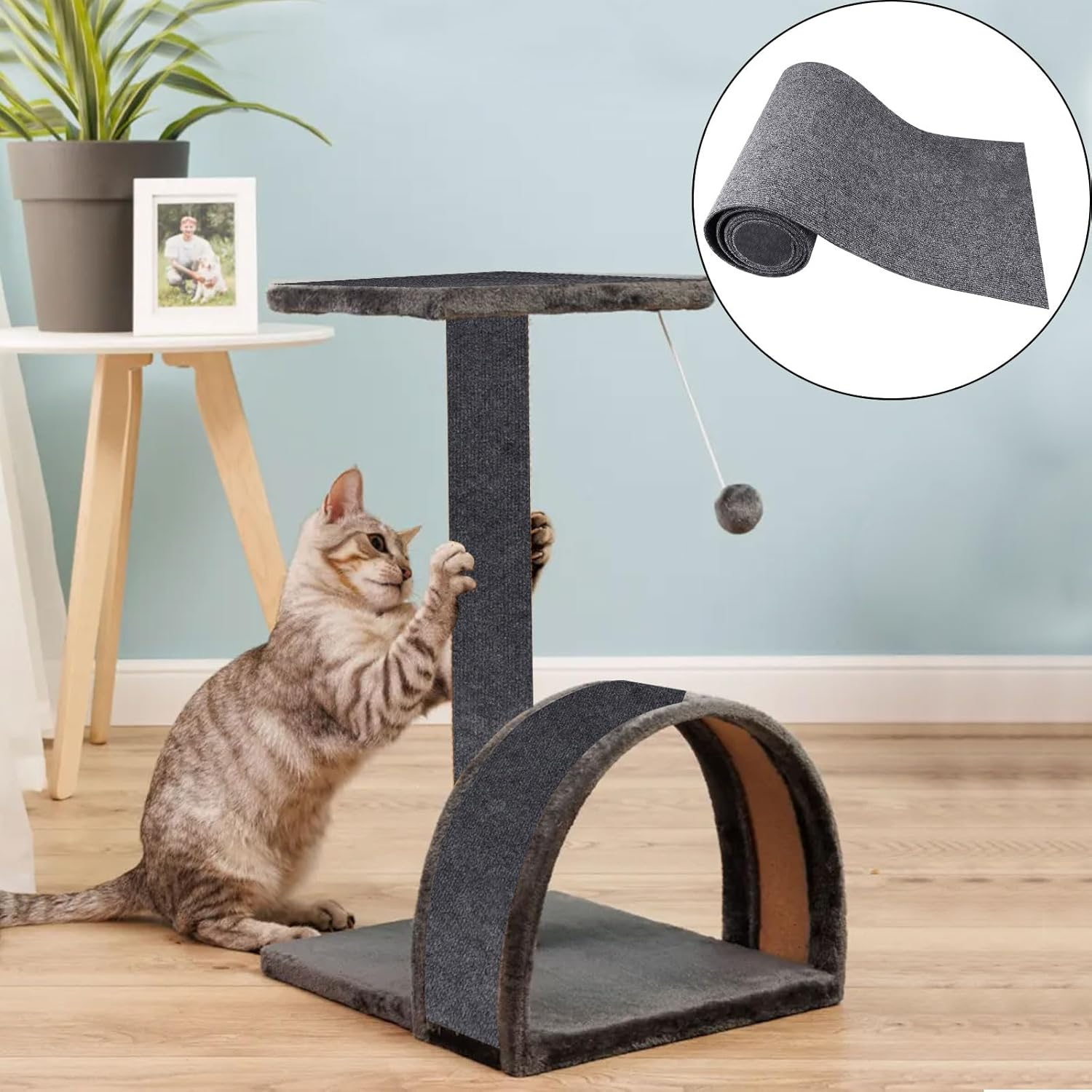 Self-Adhesive Cat Scratching Mat, 2 M X 40 Cm, Self-Adhesive Scratching Mat, Cat Scratching Mat, Scratching Mat for Cats, DIY Trimmable Carpet Mat, Cat Scratching Boards, Cat Scratching Mat for Cat image number 4