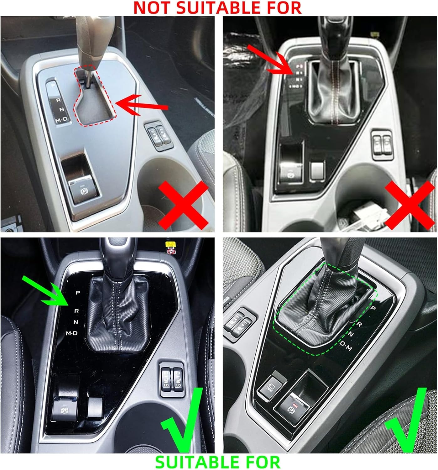 Compatible with Center Console Gear Shift Panel Trim Cover Protection Frame Sticker Interior Accessories Decoration for Subaru Crosstrek 2024 (Black) - X3 Main Engine Control Knob image number 2