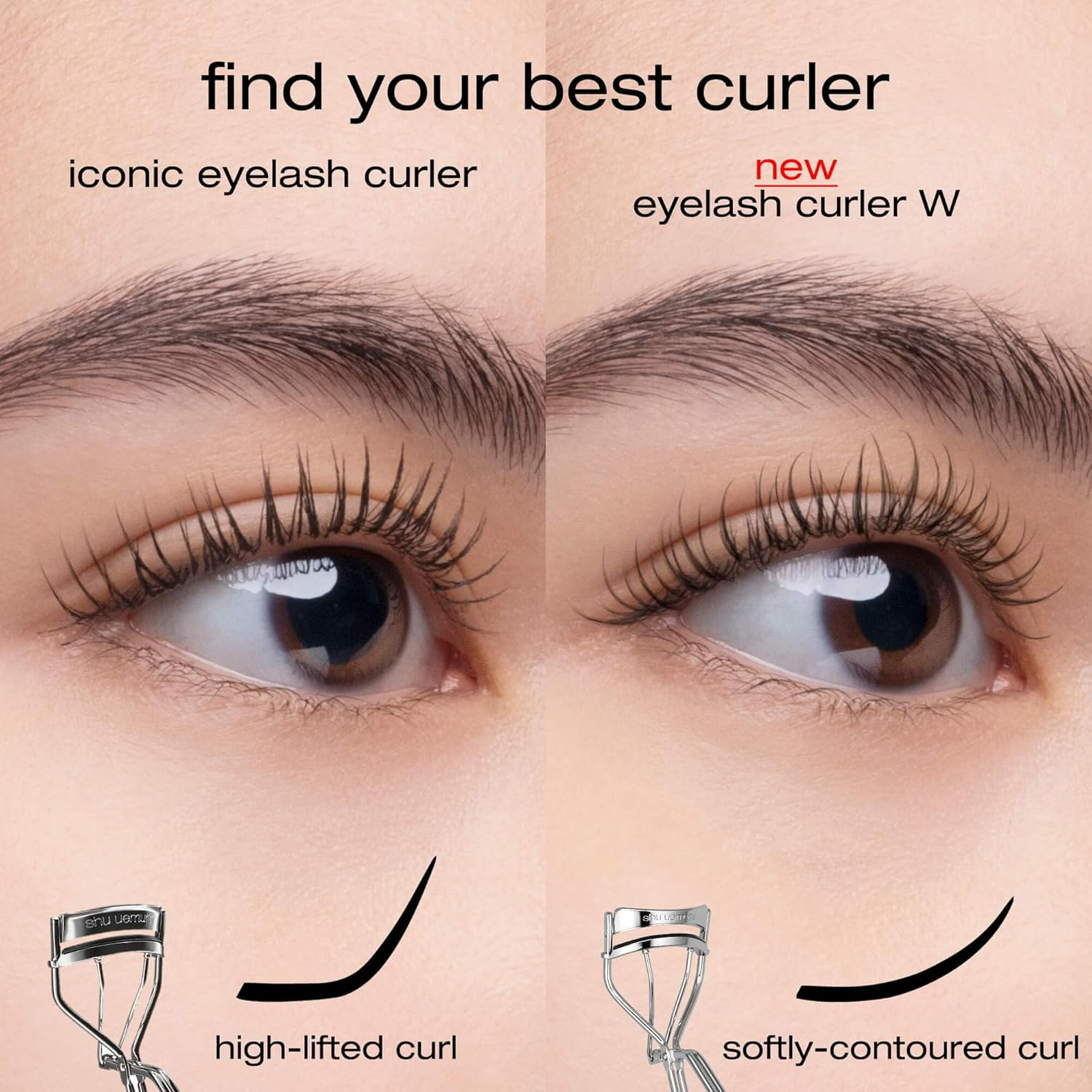 Shu Uemura New Eyelash Curler W, Double Edge Eyelash Curler for a Smoothly Sculpted Curl in One Squeeze - Includes Silicone Replacement Pad image number 5