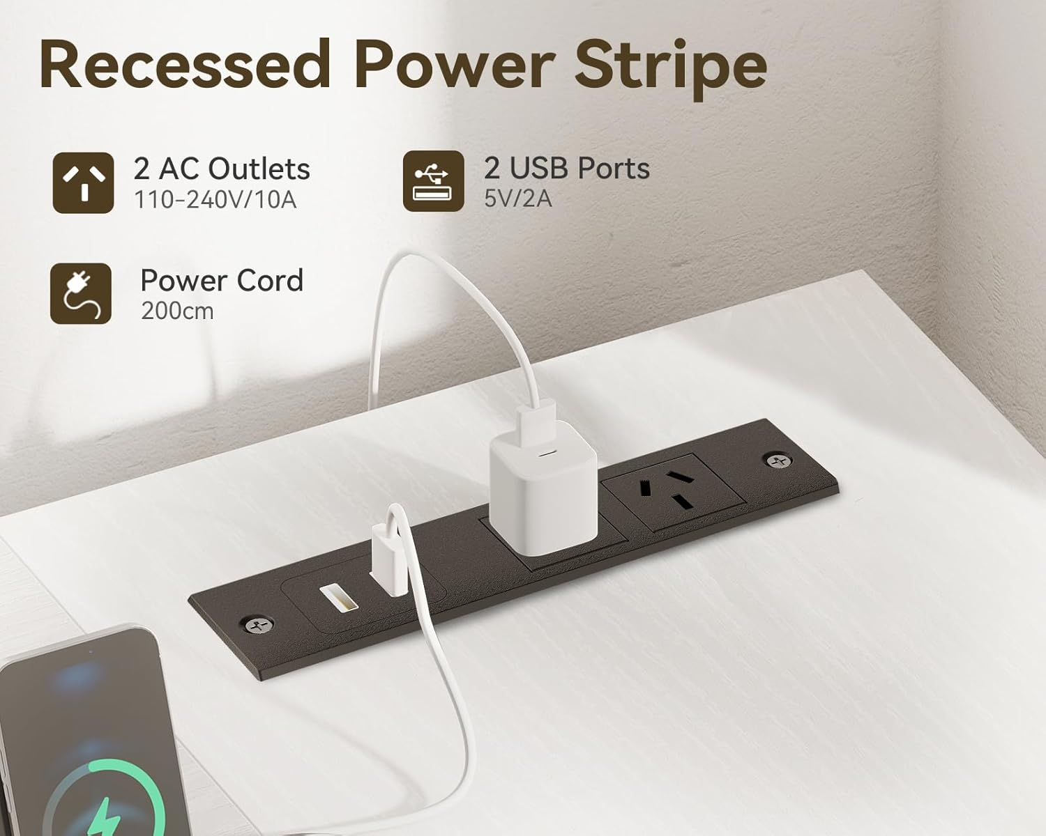 ODK 63Inch L Shaped Computer Desk with Power Outlet & Large File Drawer, Home Office Desk with Reversible Storage Shelves,Corner Desk for Home Office Bedroom Study Work,160 * 80 * 75.7Cm, White image number 2