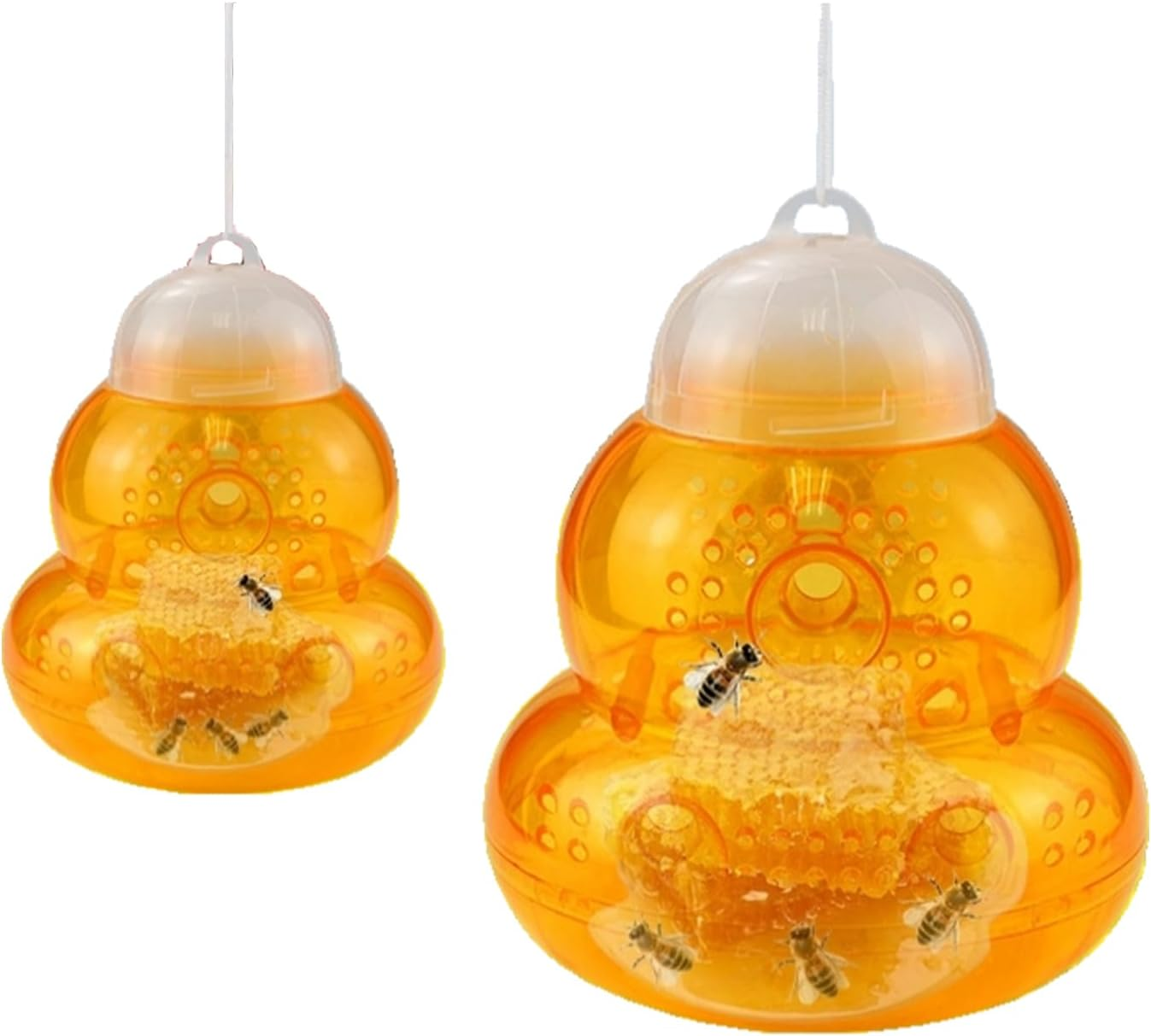 2 Pack No Bottom Seam Wasp Traps - Effective Outdoor Hornet Trap for Yellow Jackets and Bees - Safe, Natural and Reusable - Pest Repellent Solution for Your Garden image number 5