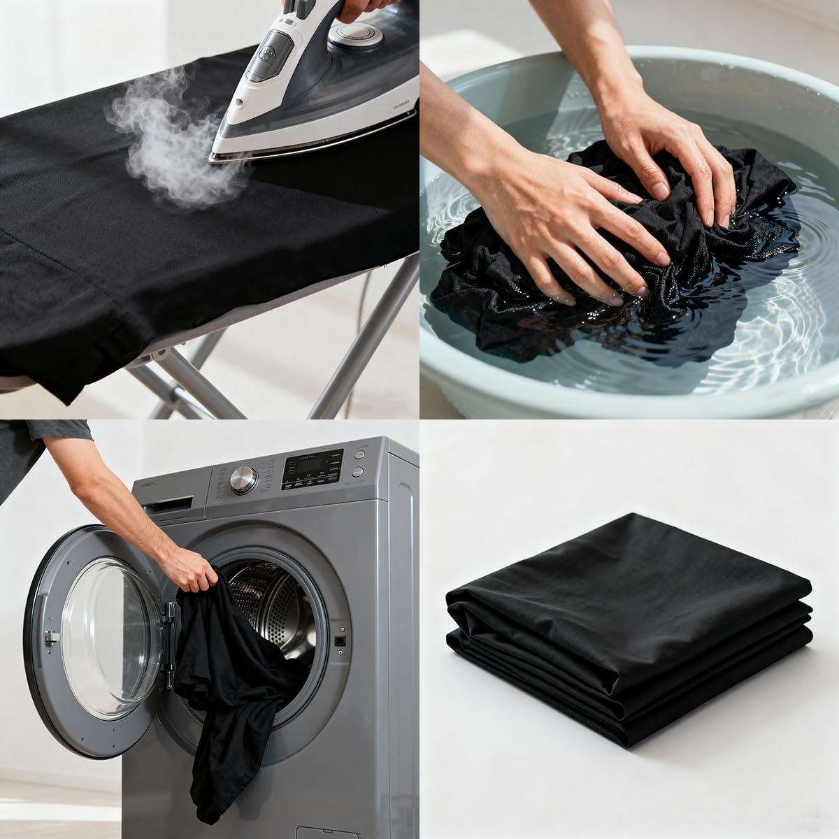 Hmtfoto Black Backdrop for Photography Durable Fabric Background Photo Backdrop Video Photography Studio (5X7Ft, Black) image number 5