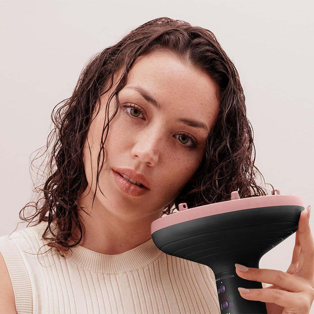 Cecotec Diffuser Hair Dryer for Curls XXL Drywave N&eacute;bula Black. 1300 W, Argan Oil and Keratin, Brushless Motor, Plasmatech Antifrizz, Soft Mode, 3 Speeds and Temperatures, 12 Teeth image number 4
