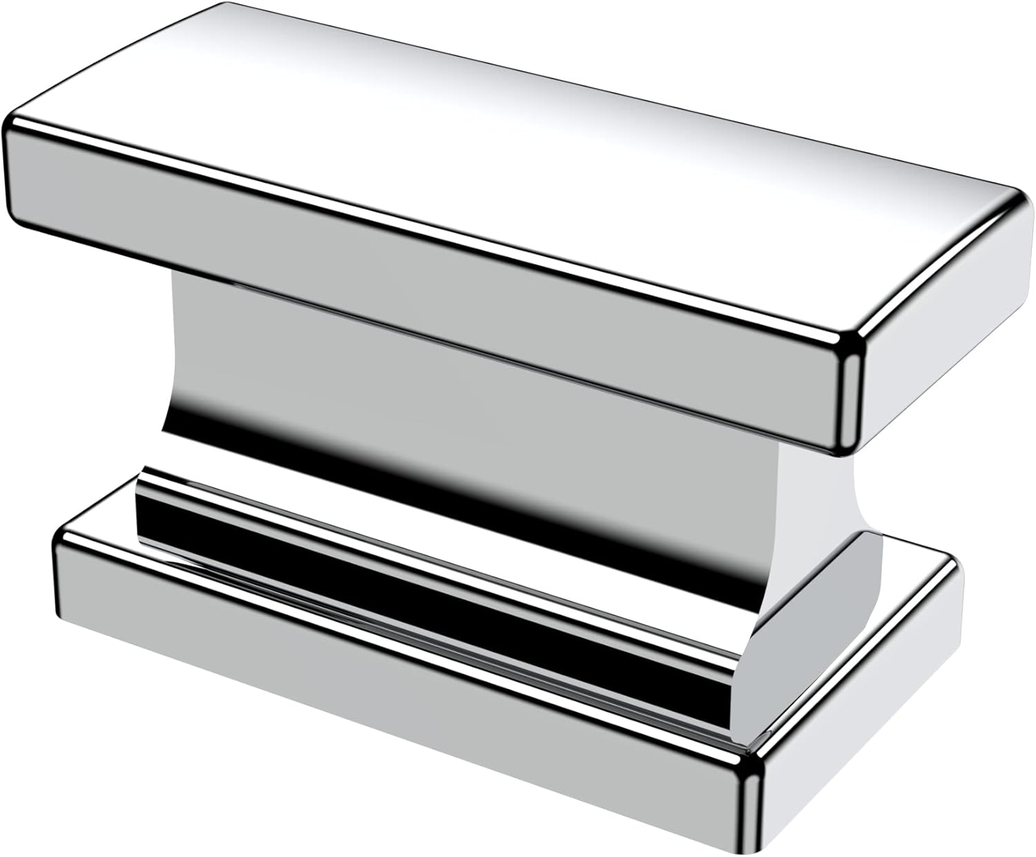 Alzassbg 10 Pack Polished Chrome Cabinet Knobs, 1.46 Inch(37Mm) Rectangle Kitchen Hardware Knobs for Cabinets and Drawers AL6061CP image number 4