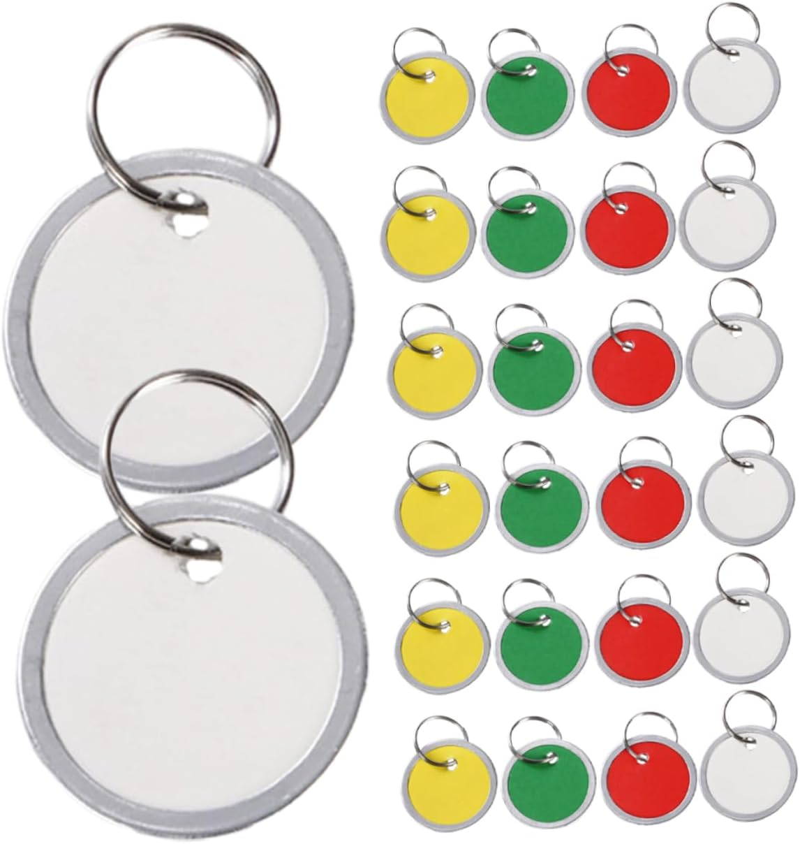 HOODANCOS 150Pcs Compact Key Labels round Playing Cards Luggage Tags Id Tags for Organizing and Travel image number 1