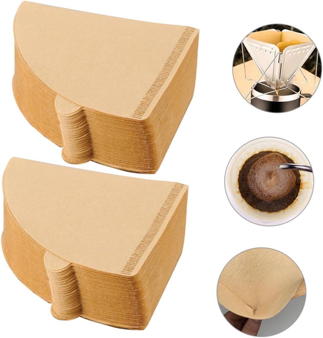 DECORNIJIA 200Pcs Disposable Cone Filter Paper for Drip Coffee Maker Espresso Machine Coffee Filter Papers for Home Supplies image number 1