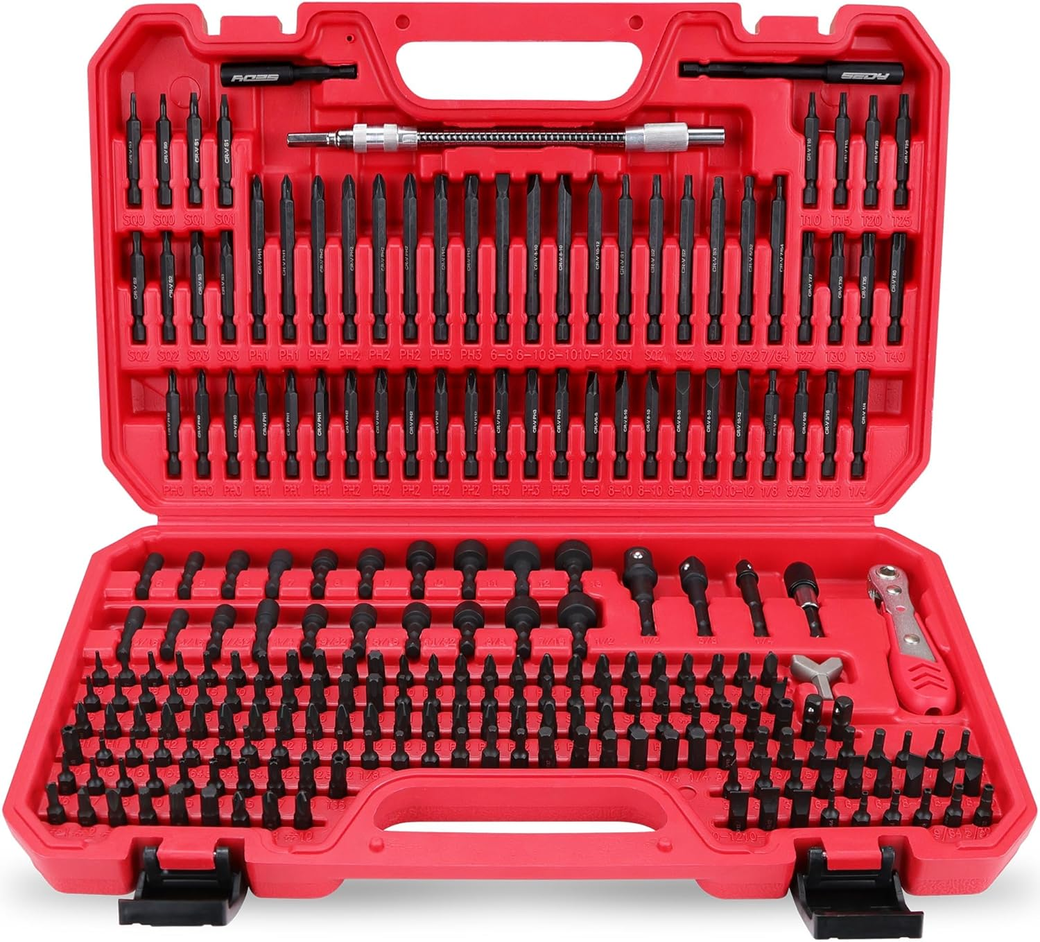 232-Piece Ultimate Screwdriver Bit Set - Security Bit Set, Magnetic Bit Set, Nut Driver, Ratchet Wrench