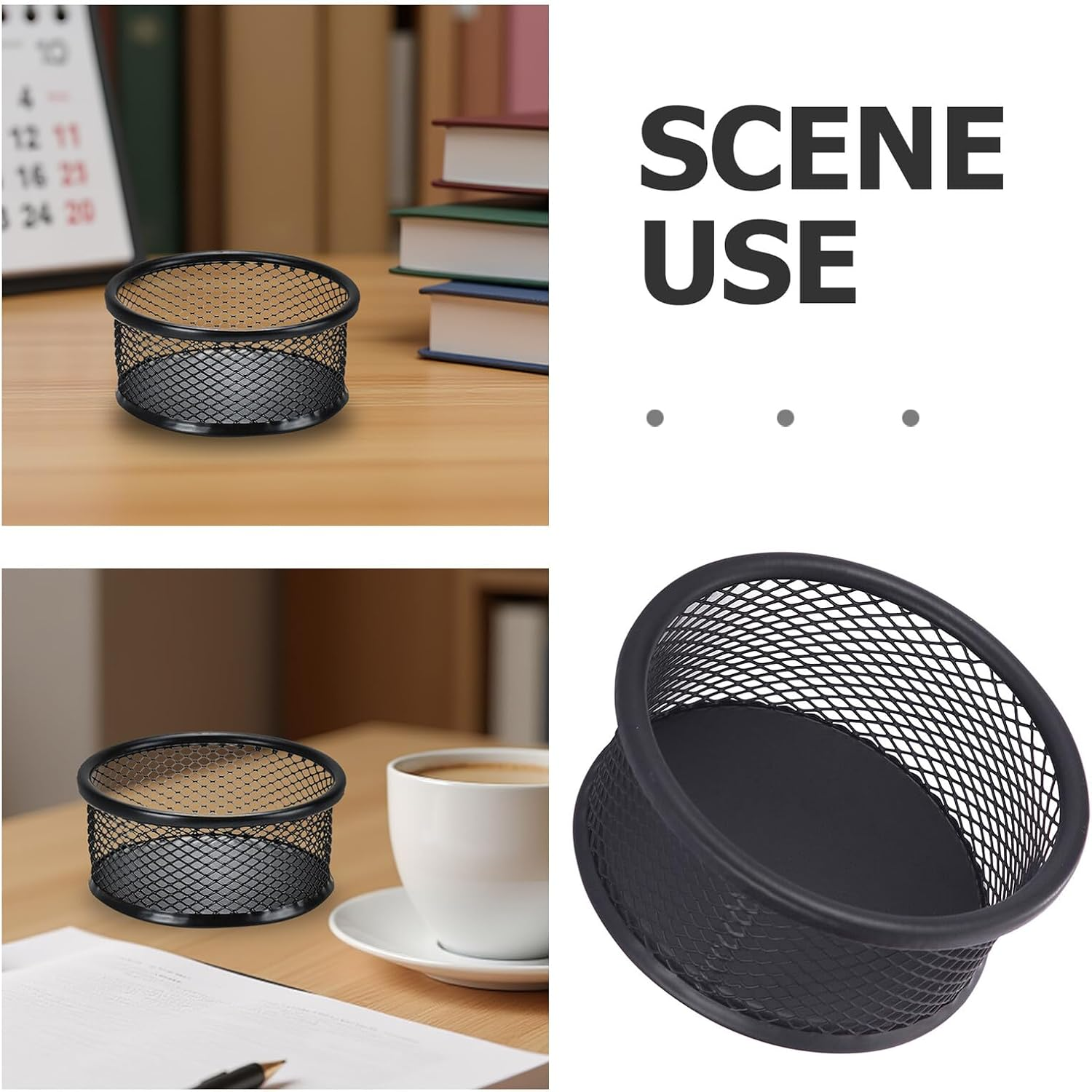 STOBAZA Paperclip Storage Mesh Container Desktop Multi-Purpose Storage Holder Versatile Pen Holder Office image number 5