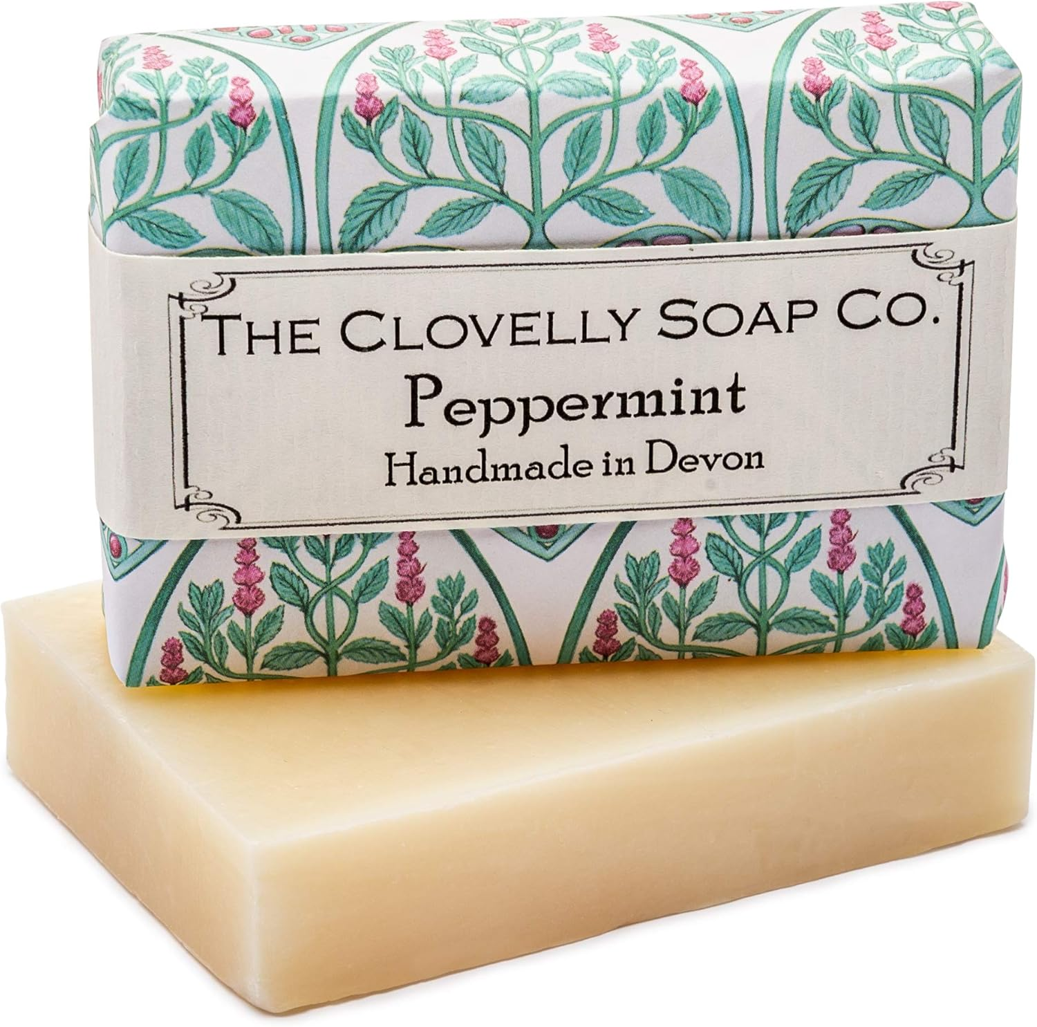 Clovelly Soap Co Natural Handmade Peppermint Soap Bar for All Skin Types 100G image number 1