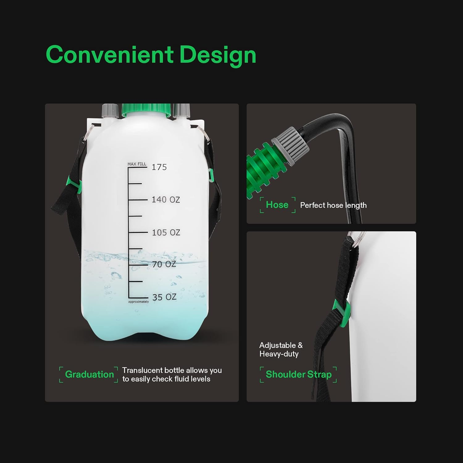 VIVOSUN 1.3 Gallon Pump Pressure Sprayer, 5L Pressurized Lawn & Garden Water Spray Bottle with 3 Water Nozzles, Adjustable Shoulder Strap, Pressure Relief Valve, for Plants and Cleaning image number 1