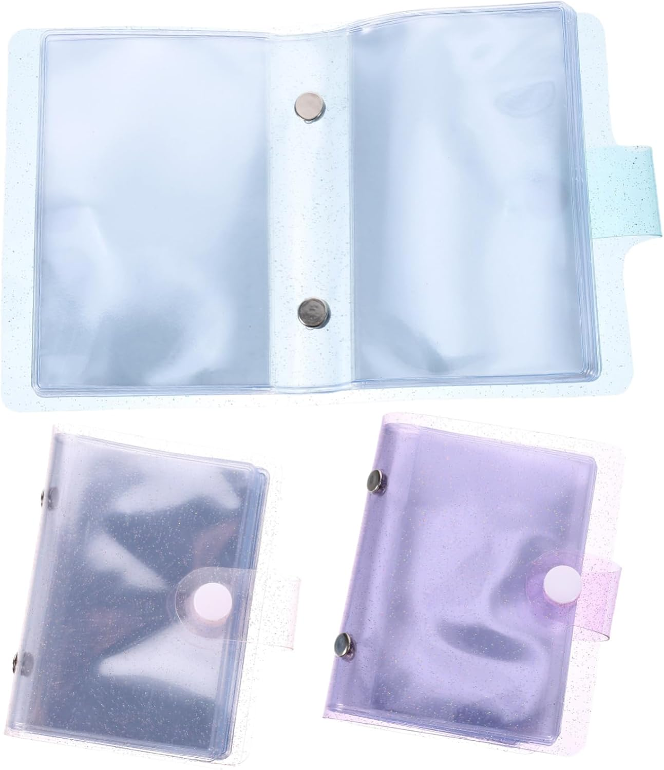 GLEAVI 3Pcs Mini Photo Album Postcard Storage Book for Instant Photos Compact Card Holder Blue Purple Pink for DIY Memories and Travel image number 6